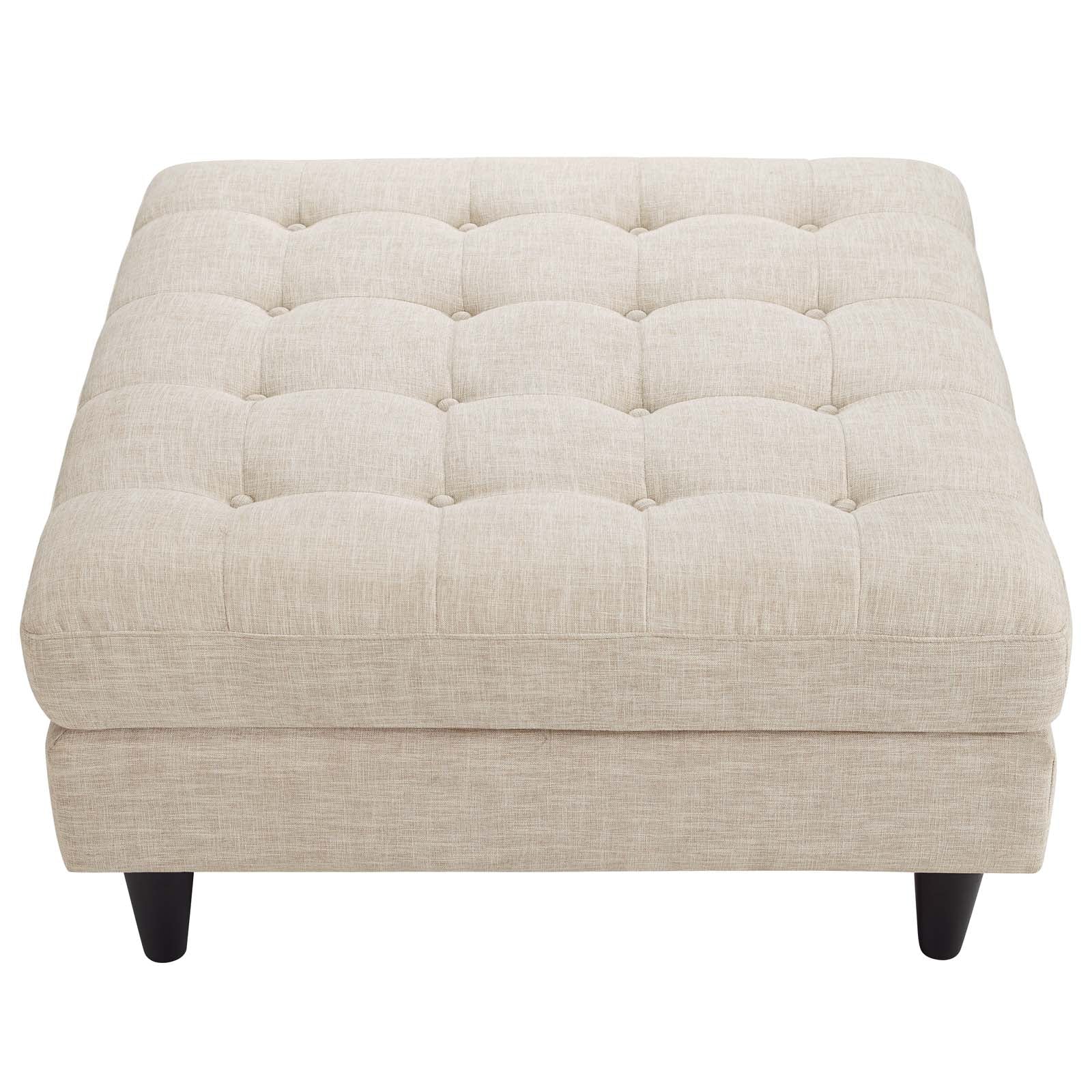 Empress Upholstered Fabric Large Ottoman - East Shore Modern Home Furnishings