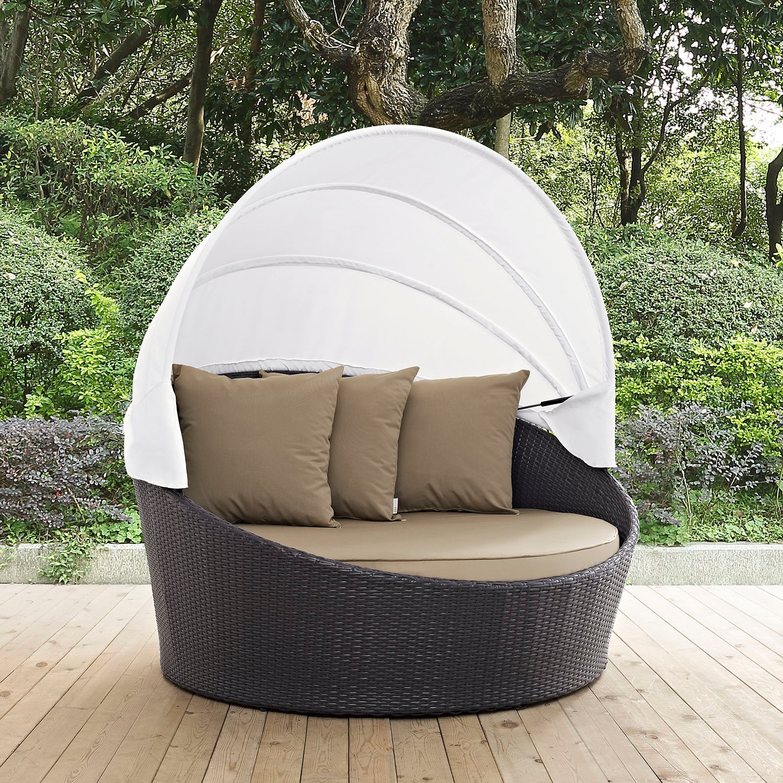 Convene Canopy Outdoor Patio Daybed - East Shore Modern Home Furnishings