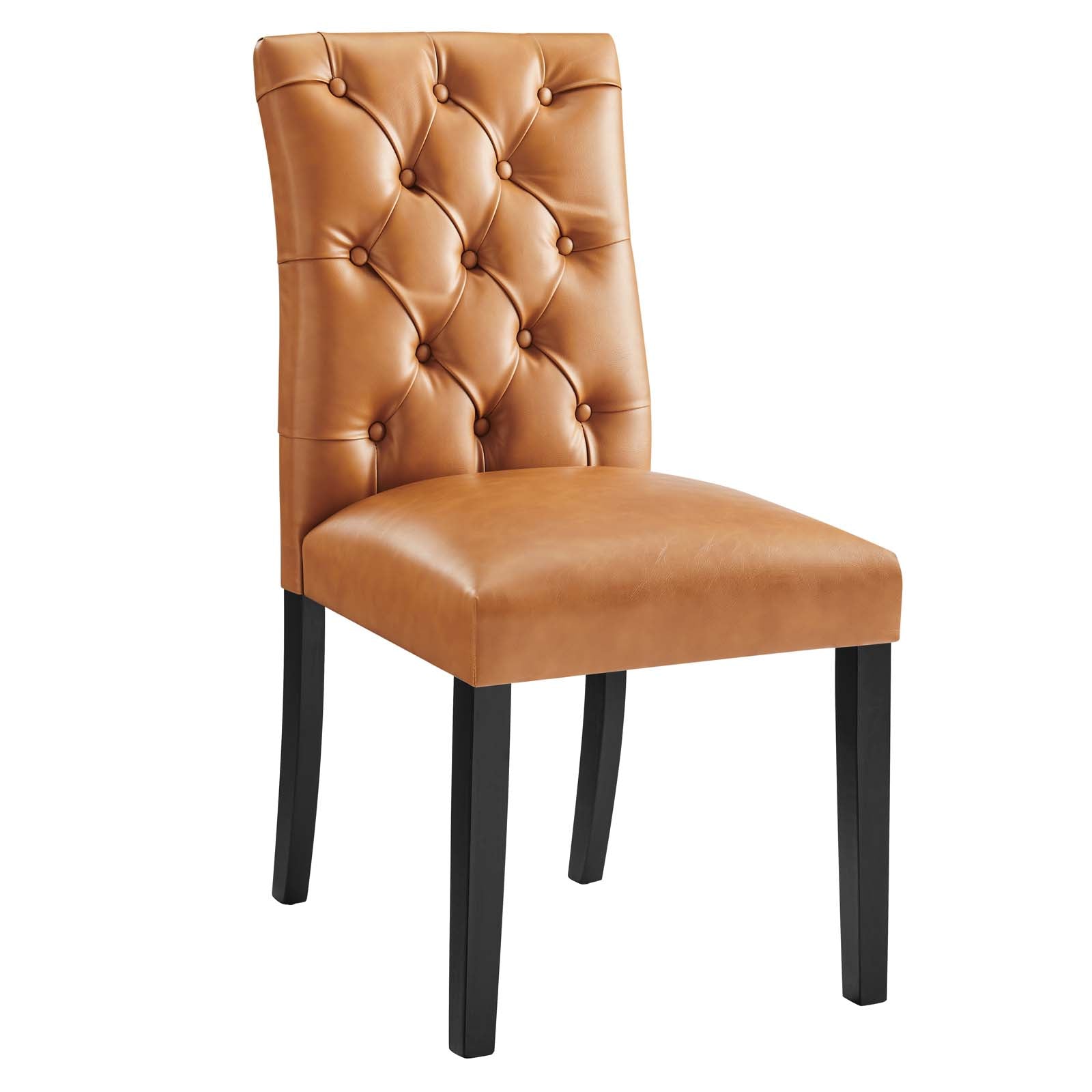 Duchess Button Tufted Vegan Leather Dining Chair - East Shore Modern Home Furnishings