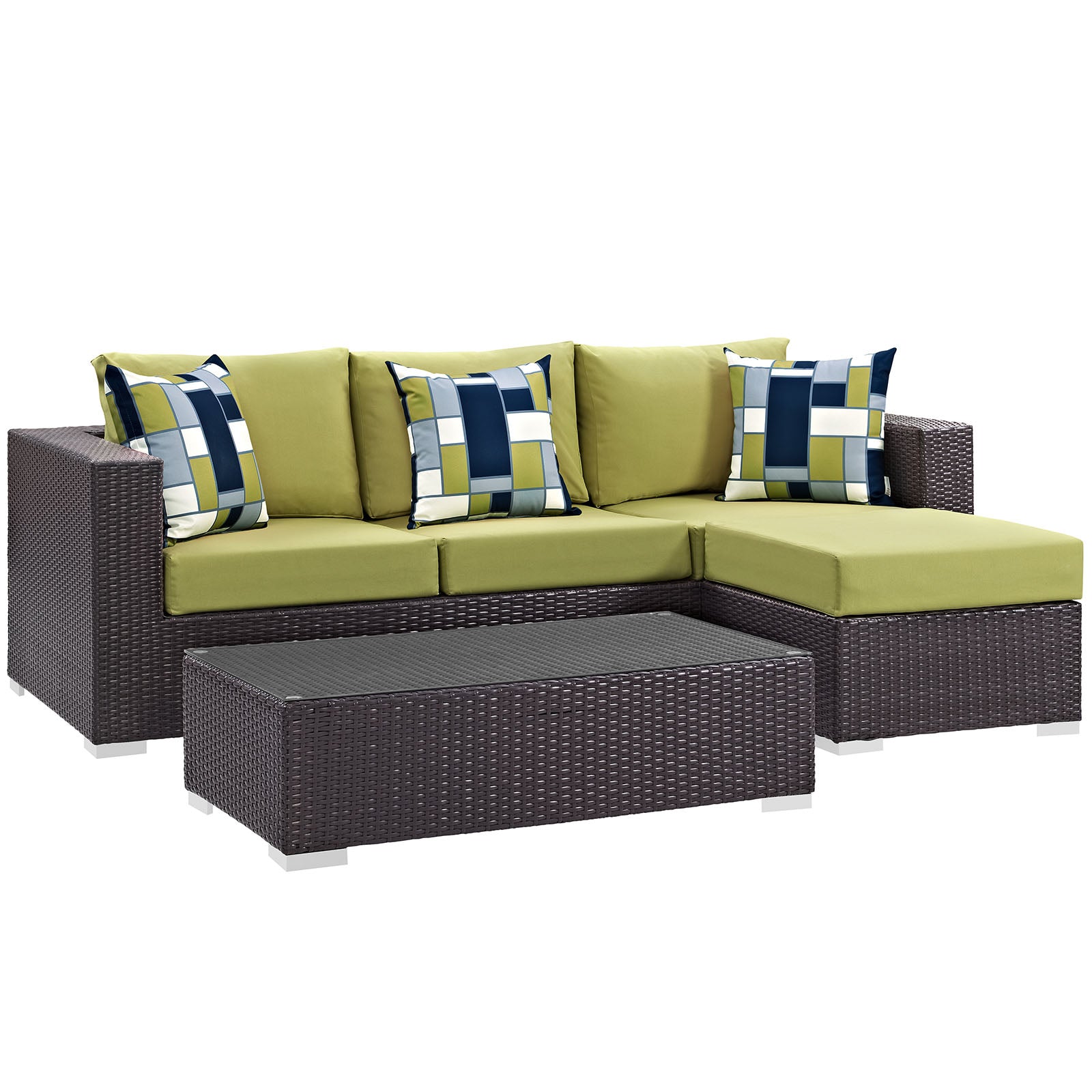 Convene 3 Piece Outdoor Patio Sofa Set - East Shore Modern Home Furnishings