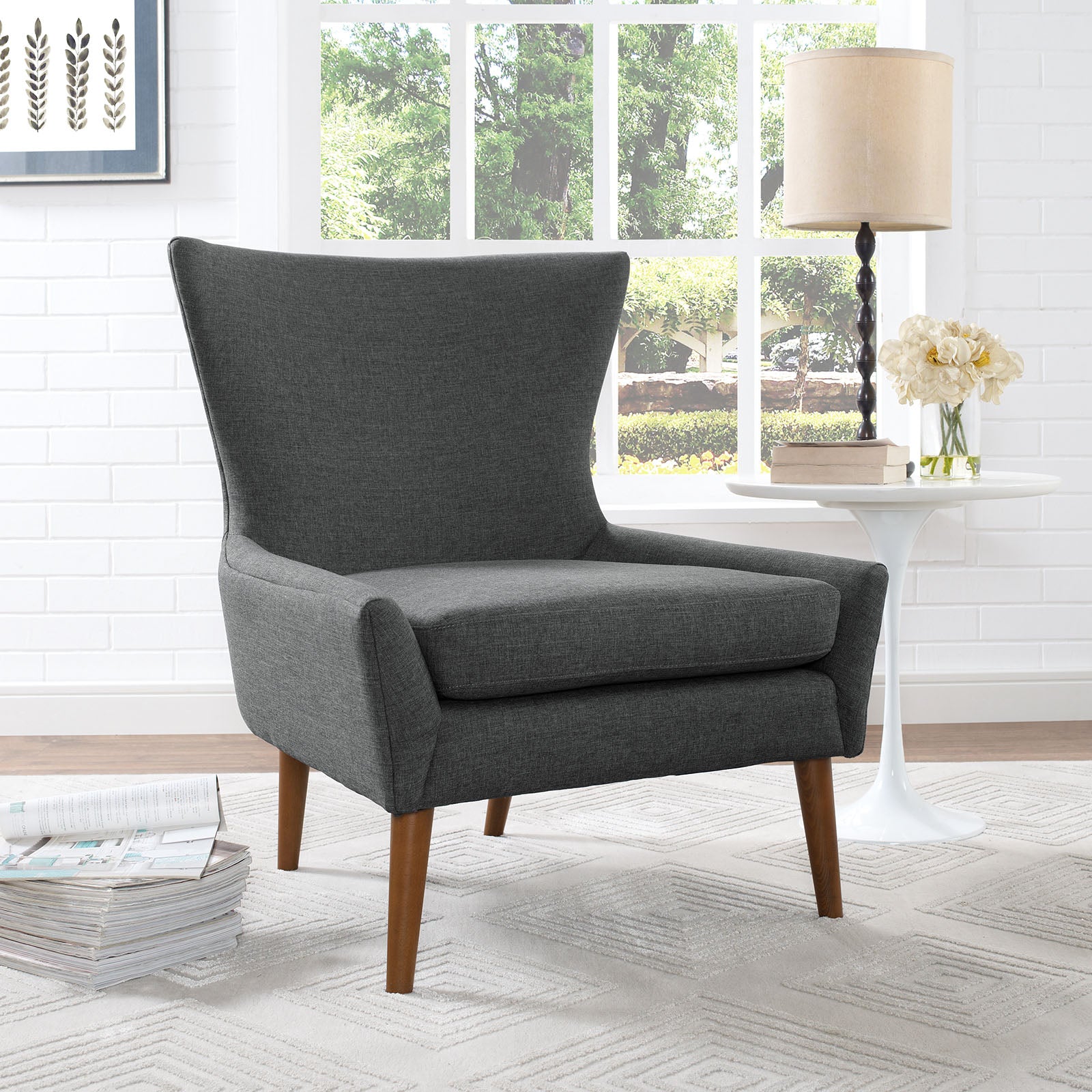 Keen Upholstered Fabric Armchair - East Shore Modern Home Furnishings