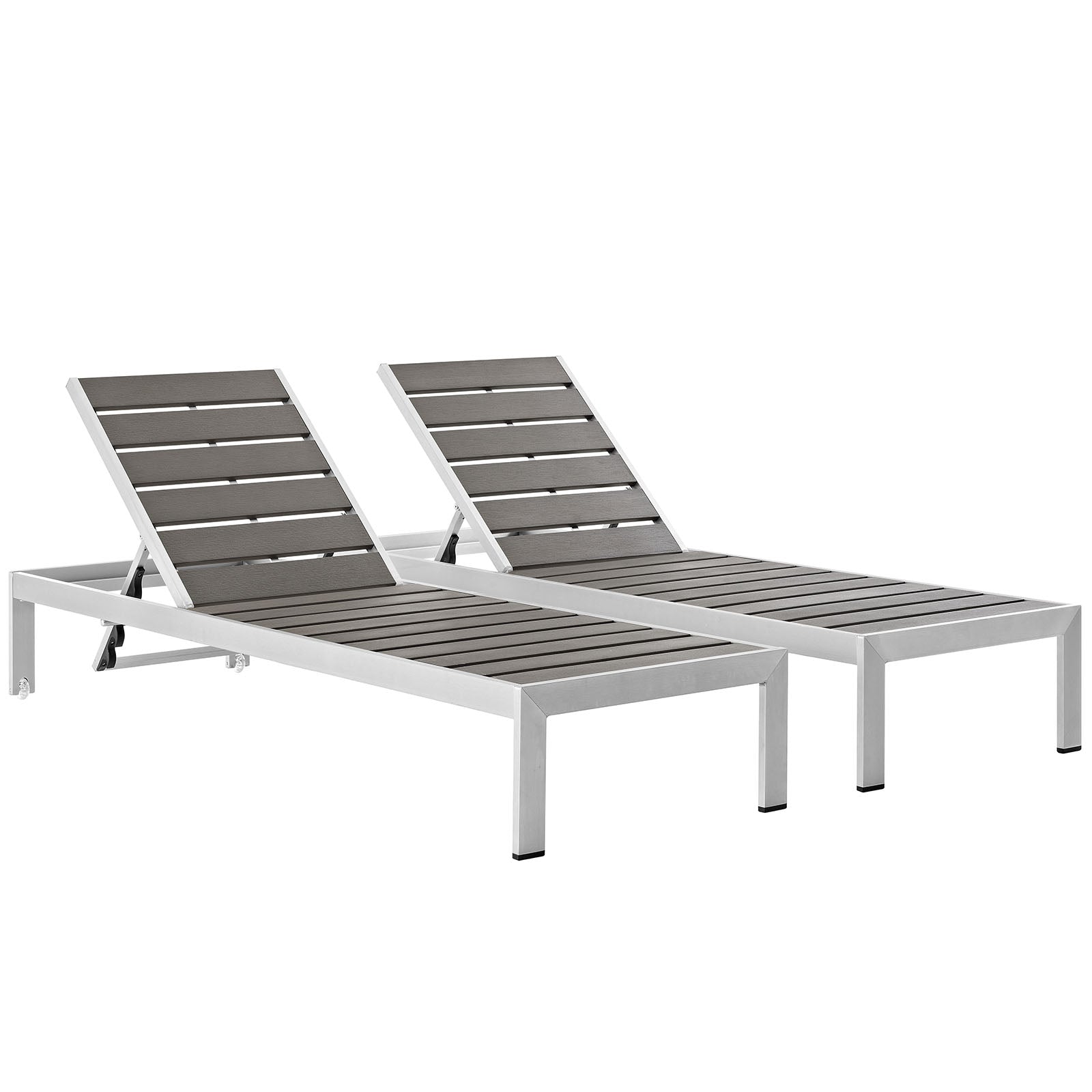 Shore Chaise Outdoor Patio Aluminum Set of 2 - East Shore Modern Home Furnishings