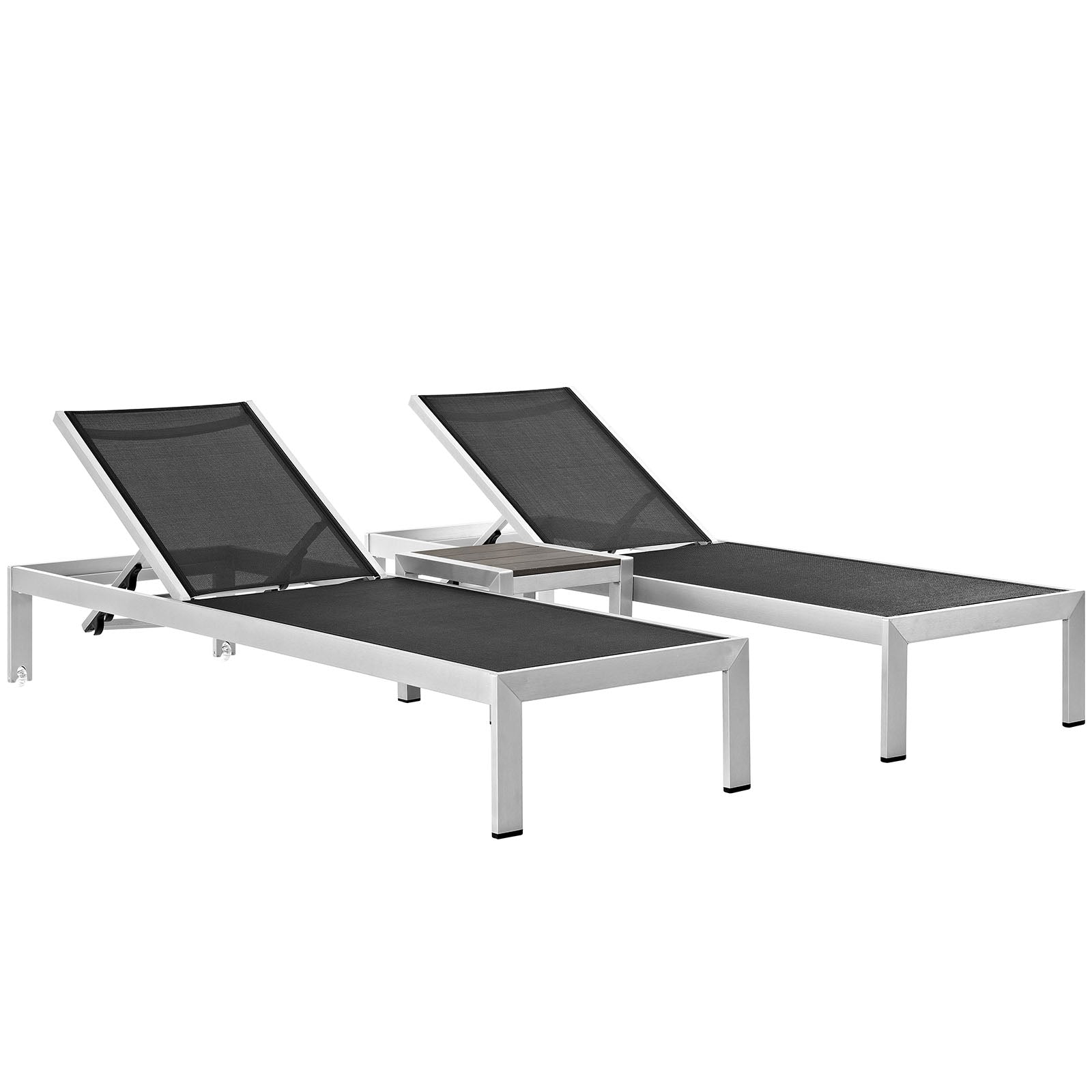 Shore 3 Piece Outdoor Patio Aluminum Set - East Shore Modern Home Furnishings