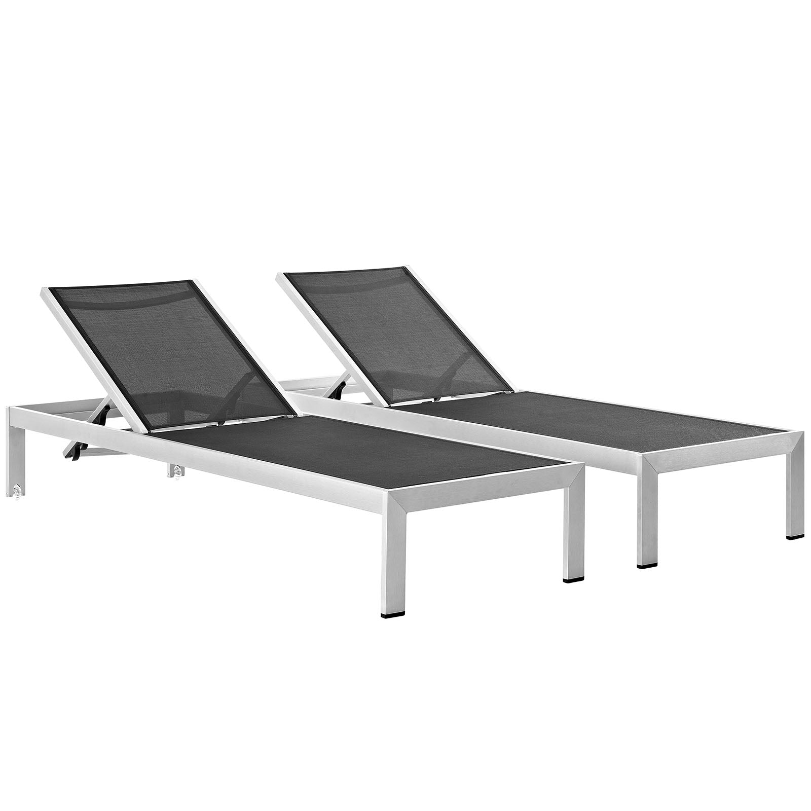 Shore Chaise Outdoor Patio Aluminum Set of 2 - East Shore Modern Home Furnishings