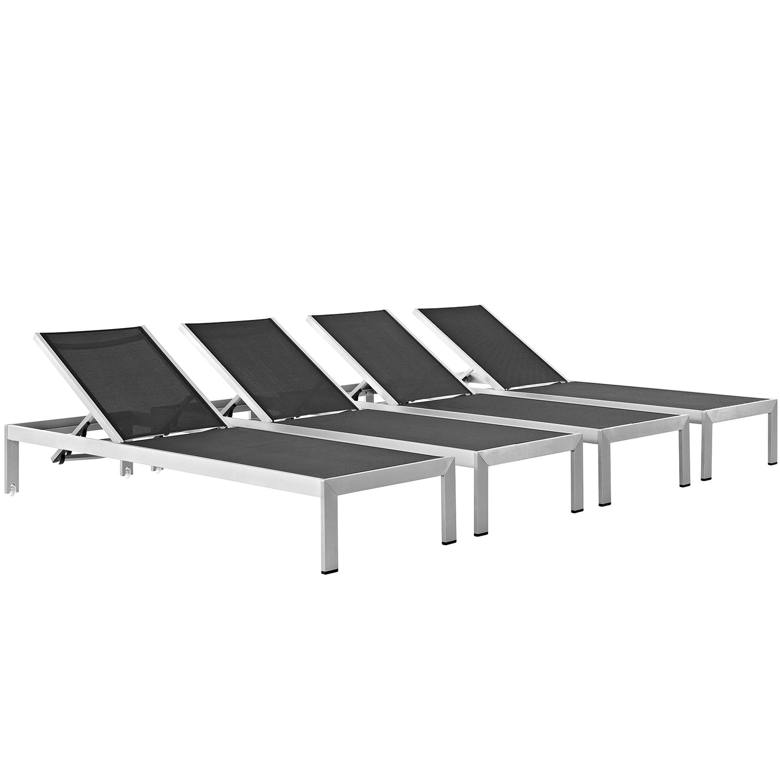 Shore Chaise Outdoor Patio Aluminum Set of 4 - East Shore Modern Home Furnishings