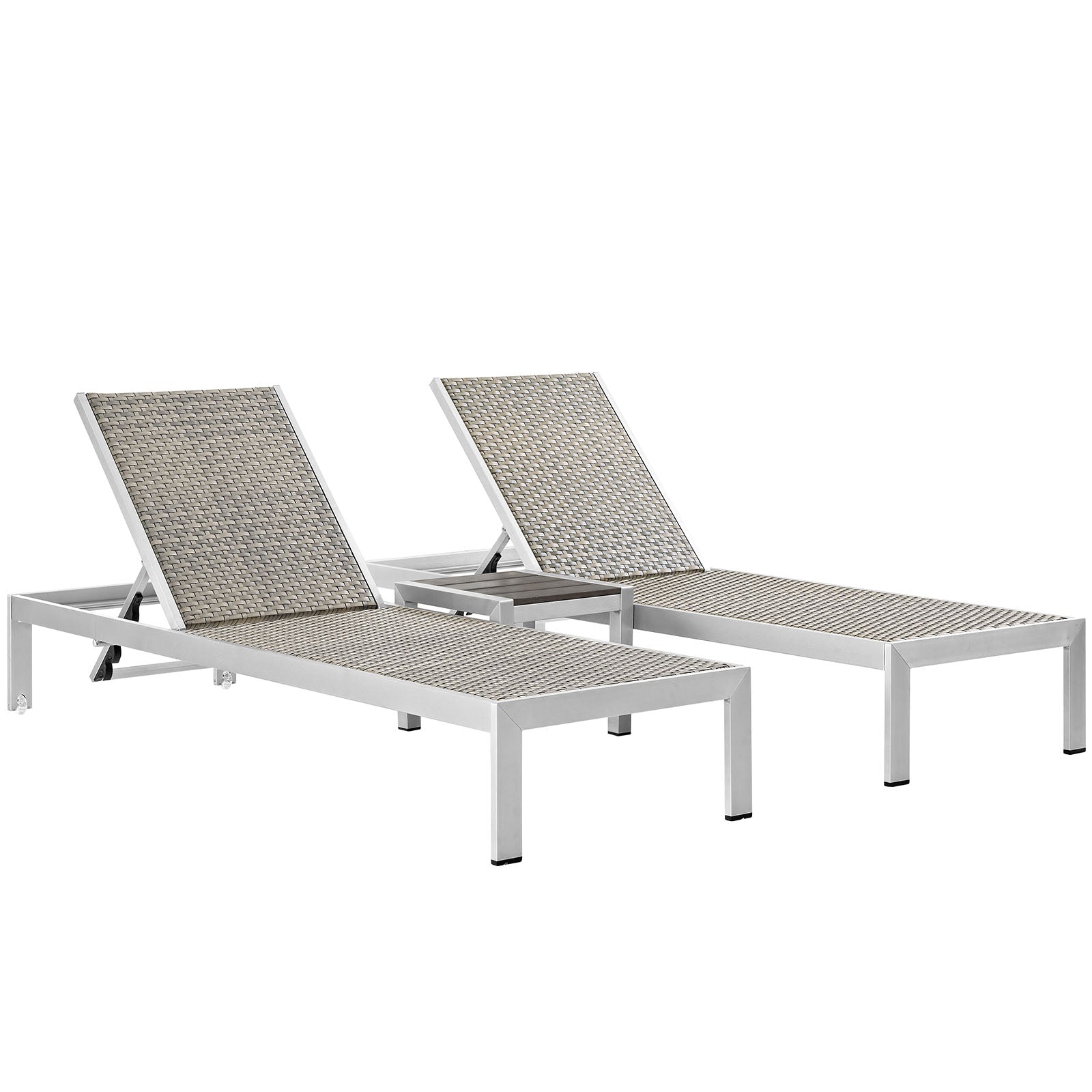Shore 3 Piece Outdoor Patio Aluminum Set - East Shore Modern Home Furnishings