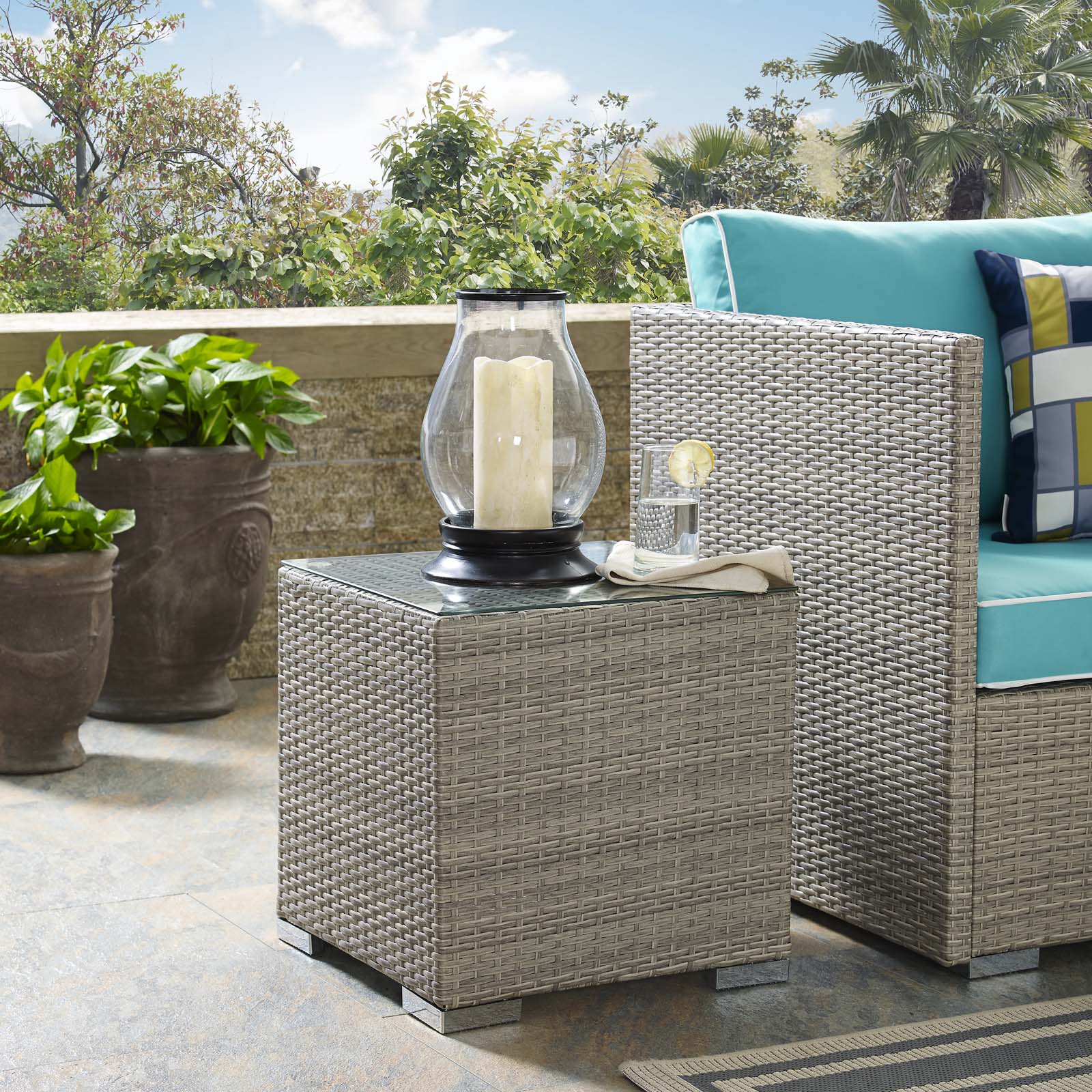 Repose Outdoor Patio Side Table - East Shore Modern Home Furnishings