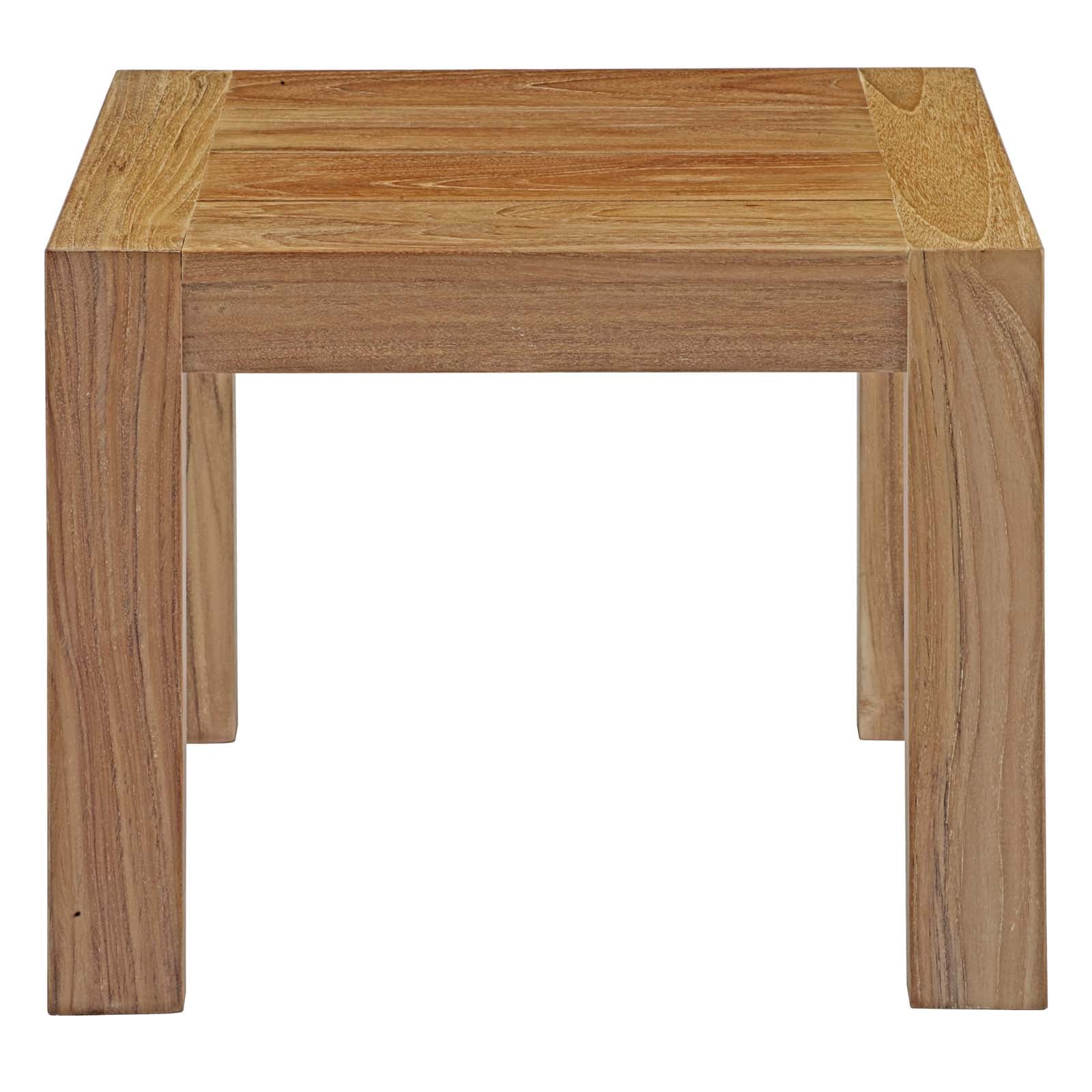 Upland Outdoor Patio Wood Side Table - East Shore Modern Home Furnishings