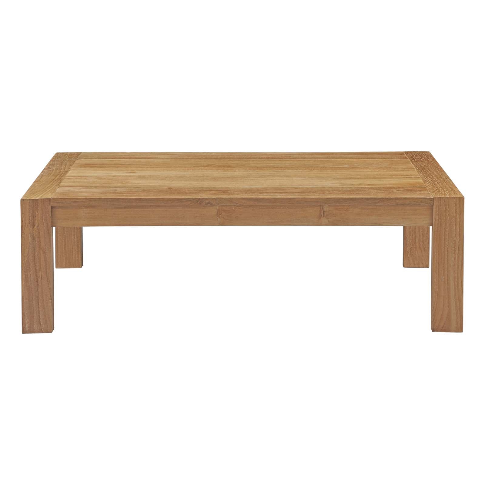 Upland Outdoor Patio Wood Coffee Table - East Shore Modern Home Furnishings