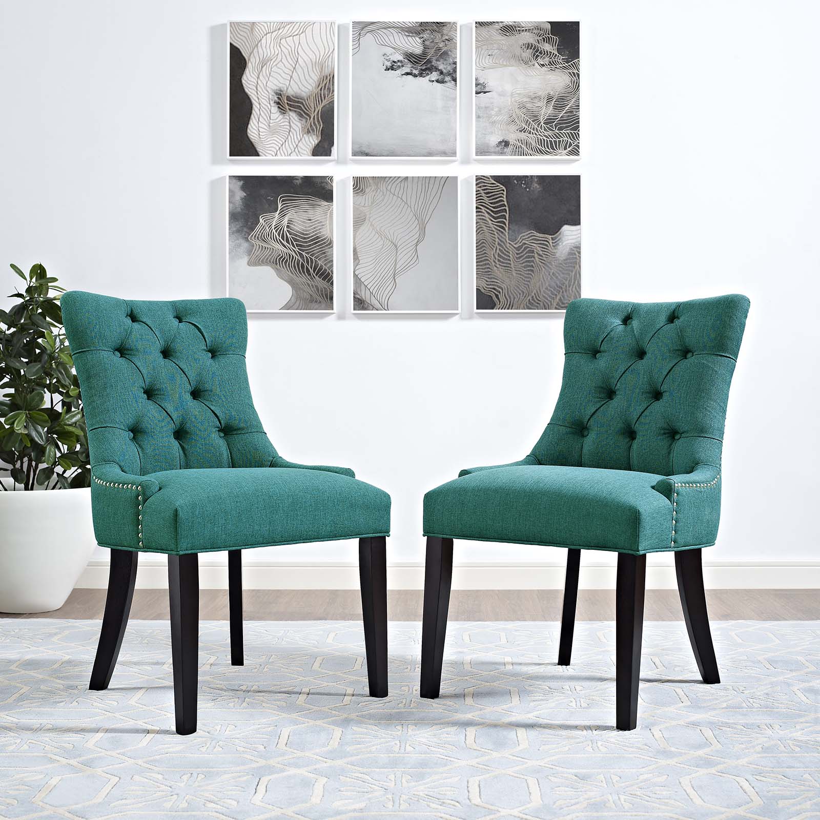 Regent Dining Side Chair Fabric Set of 2 - East Shore Modern Home Furnishings