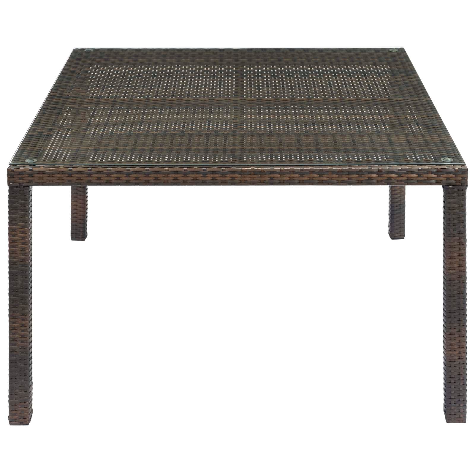 Conduit 47" Outdoor Patio Wicker Rattan Dining Table - East Shore Modern Home Furnishings