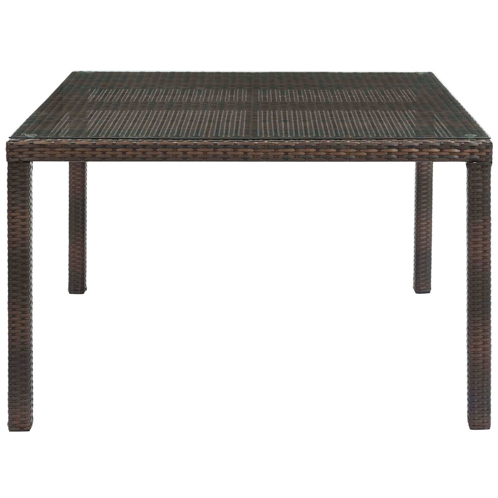 Conduit 47" Outdoor Patio Wicker Rattan Dining Table - East Shore Modern Home Furnishings