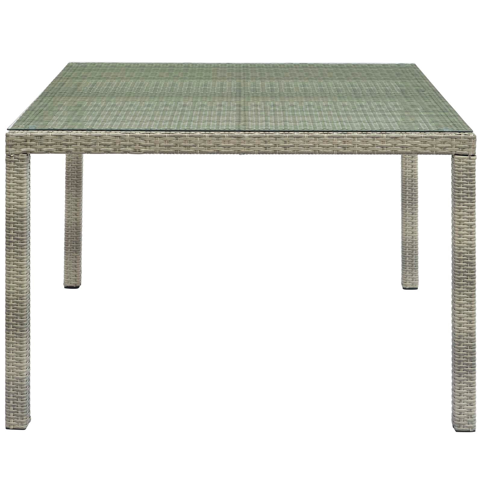 Conduit 47" Square Outdoor Patio Wicker Rattan Table - East Shore Modern Home Furnishings