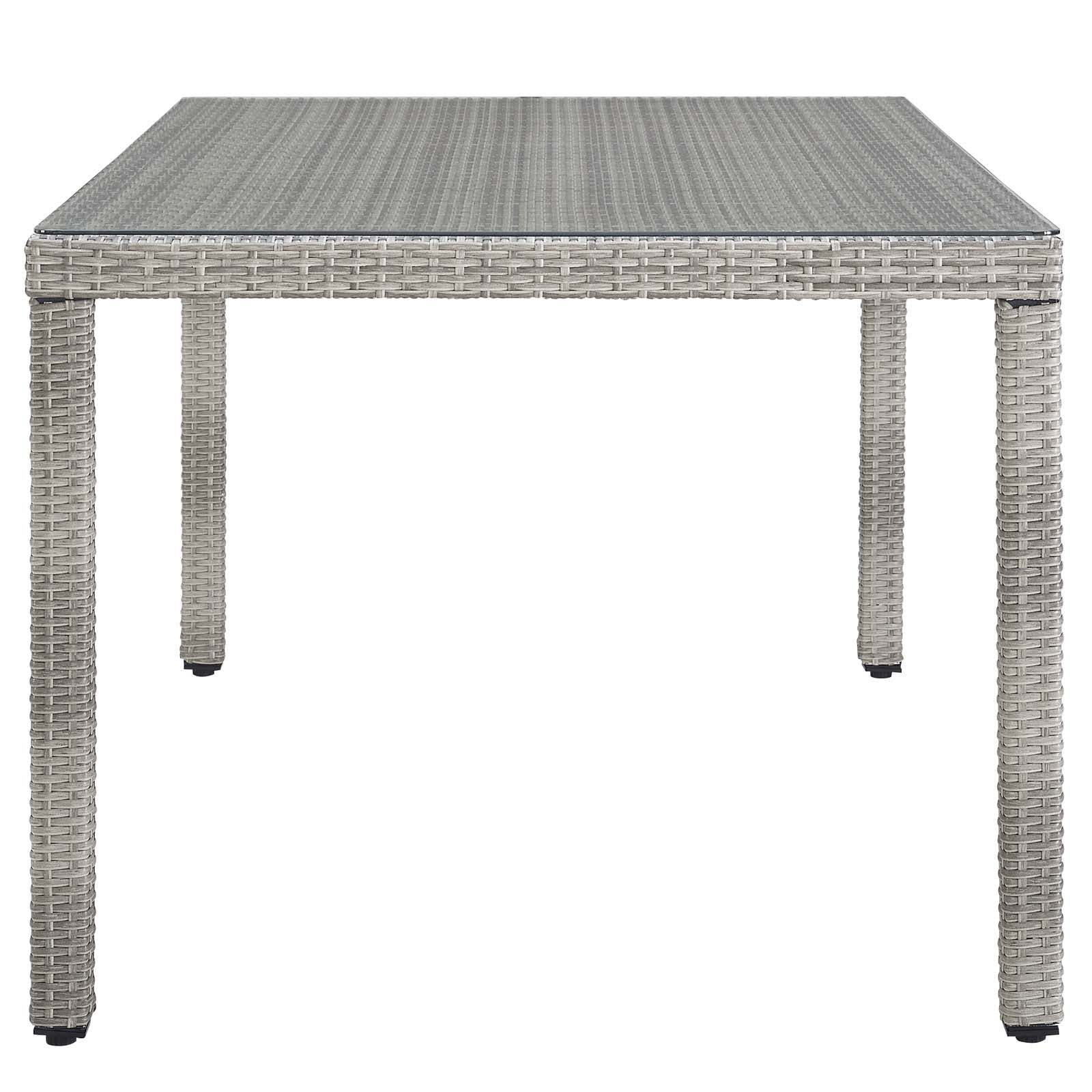 Aura 68" Outdoor Patio Wicker Rattan Dining Table - East Shore Modern Home Furnishings