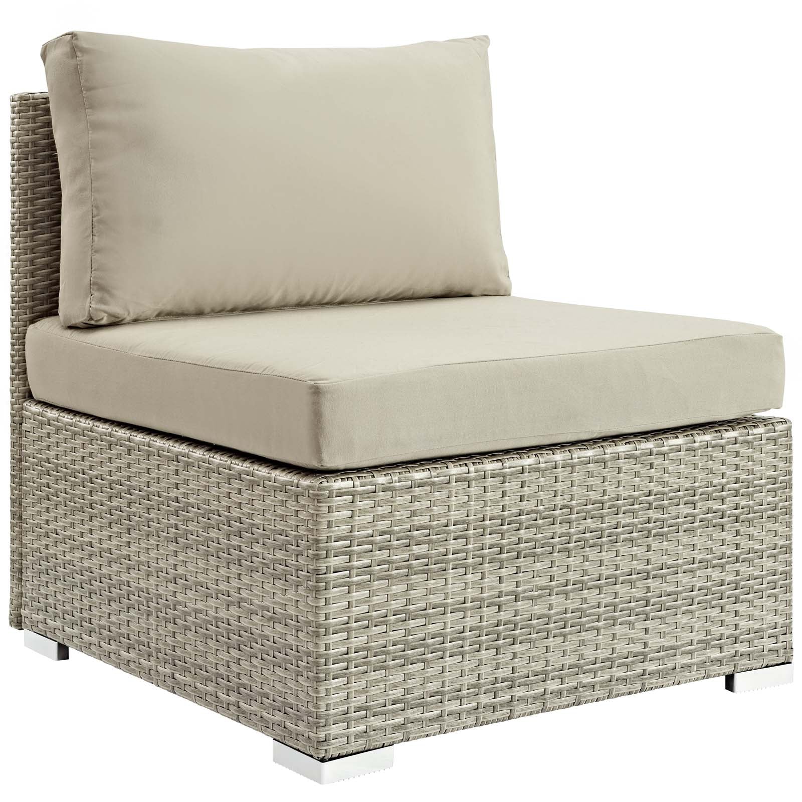 Repose Sunbrella® Fabric Outdoor Patio Armless Chair - East Shore Modern Home Furnishings