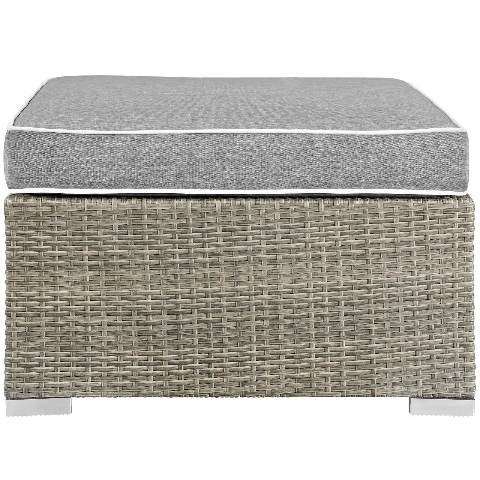 Repose Outdoor Patio Upholstered Fabric Ottoman - East Shore Modern Home Furnishings
