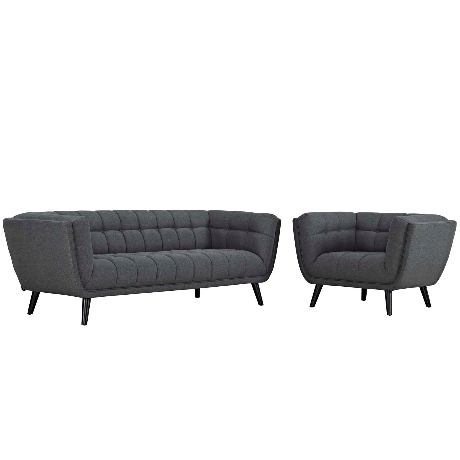 Bestow 2 Piece Upholstered Fabric Sofa and Armchair Set - East Shore Modern Home Furnishings