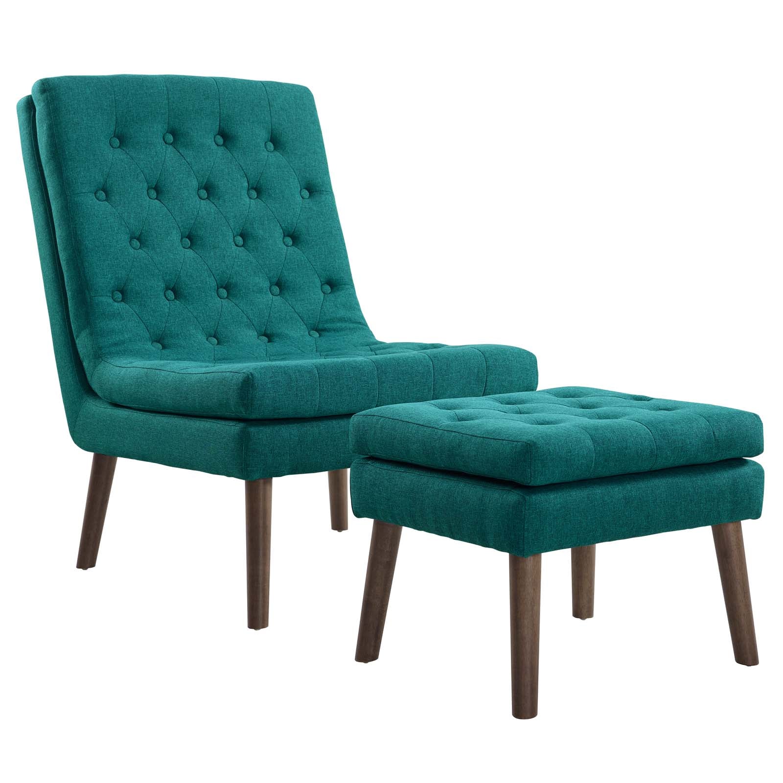 Modify Upholstered Lounge Chair and Ottoman - East Shore Modern Home Furnishings