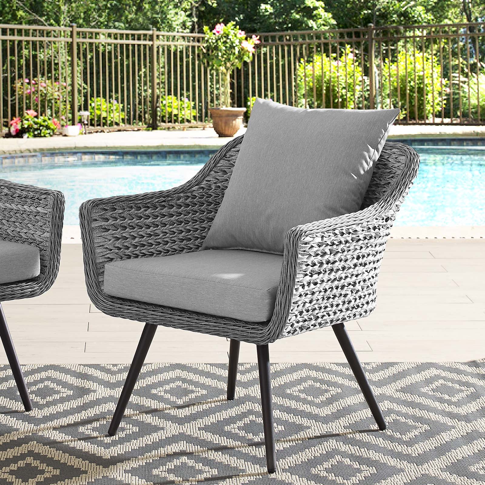 Endeavor Outdoor Patio Wicker Rattan Armchair - East Shore Modern Home Furnishings