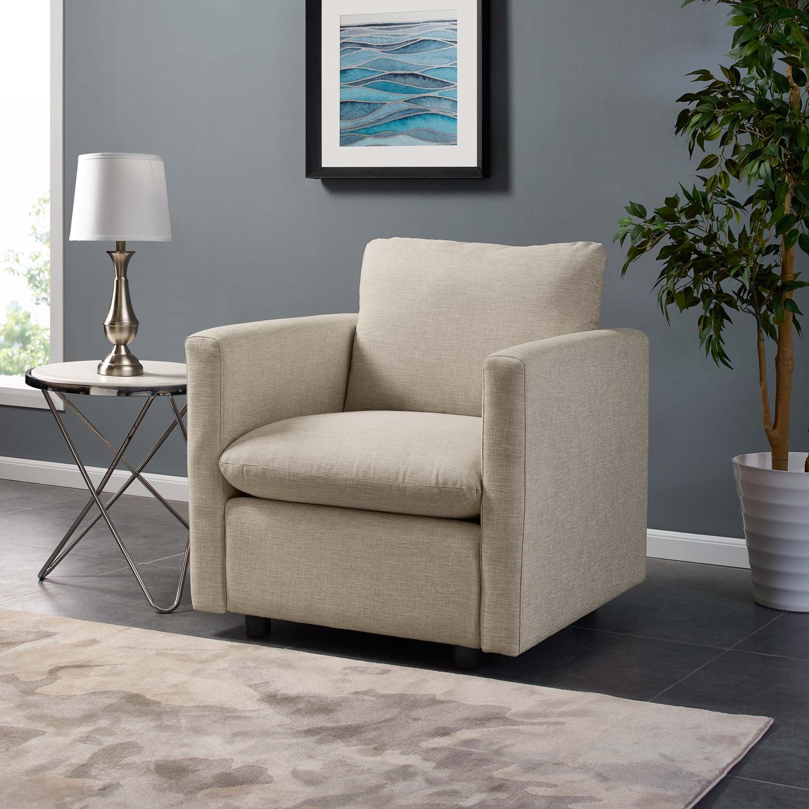 Activate Upholstered Fabric Armchair - East Shore Modern Home Furnishings