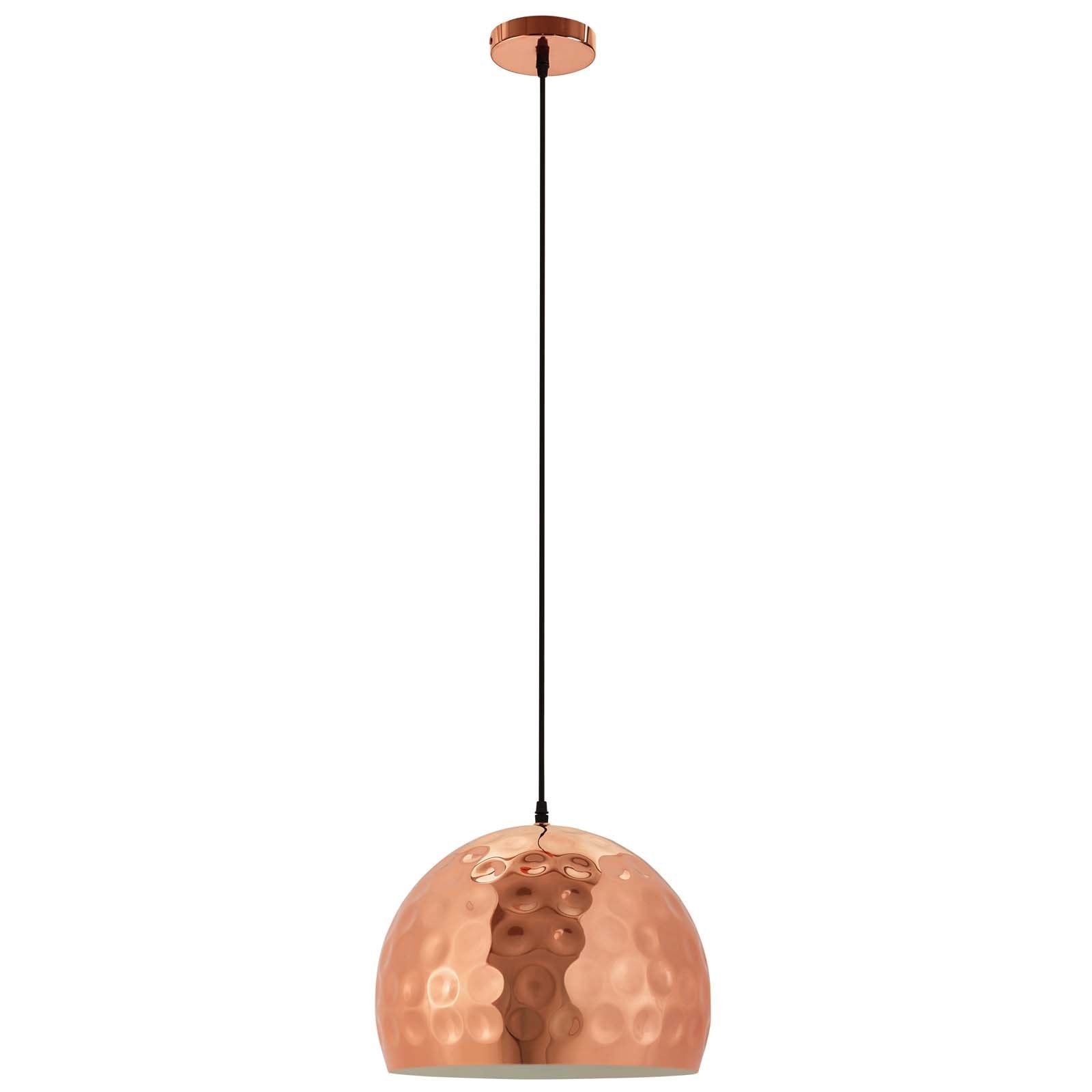 Dimple 13.5" Half-Sphere Rose Gold Pendant Light - East Shore Modern Home Furnishings