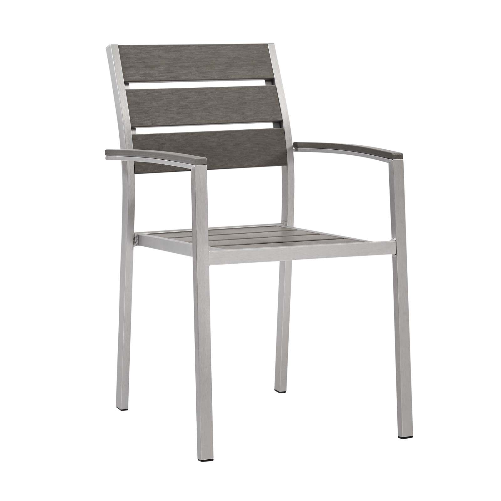 Shore Outdoor Patio Aluminum Dining Armchair - East Shore Modern Home Furnishings