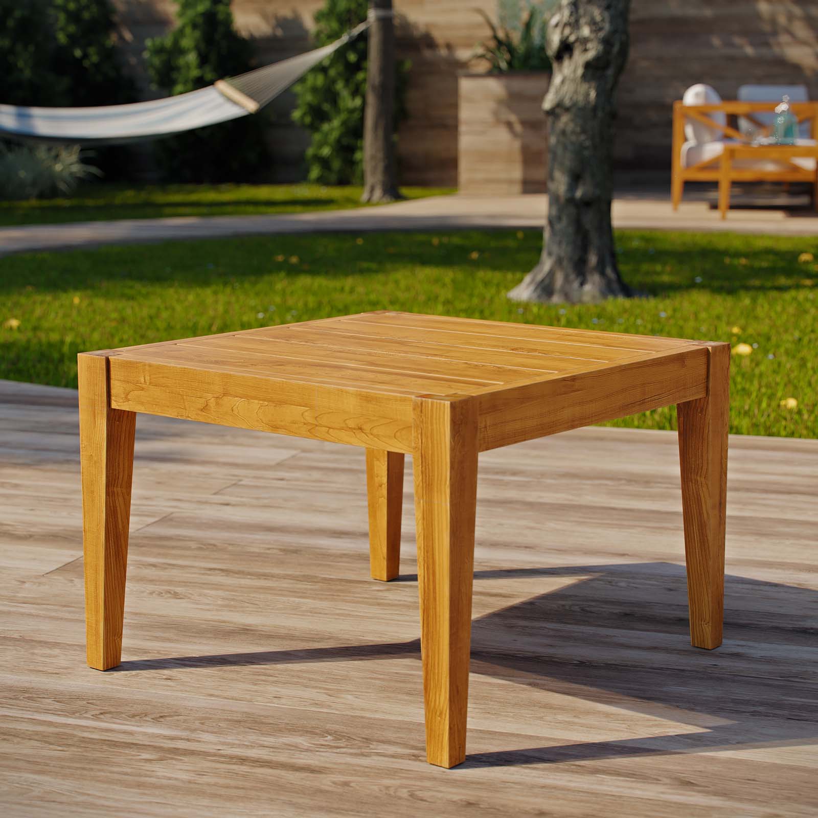 Northlake Outdoor Patio Premium Grade A Teak Wood Side Table - East Shore Modern Home Furnishings