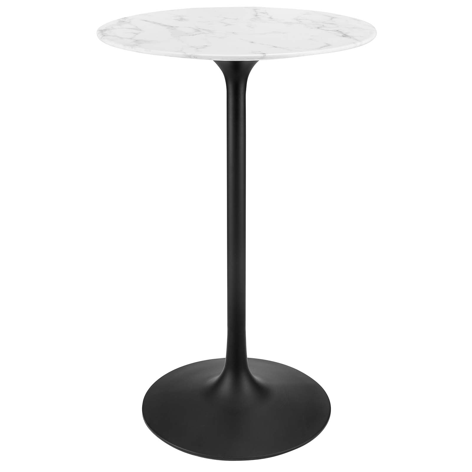 Lippa 28" Round Artificial Marble Bar Table - East Shore Modern Home Furnishings