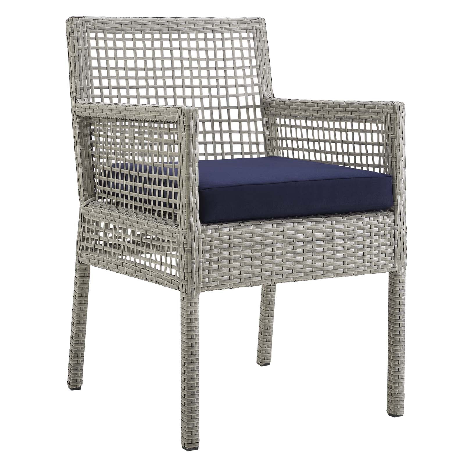 Aura Dining Armchair Outdoor Patio Wicker Rattan Set of 4 - East Shore Modern Home Furnishings