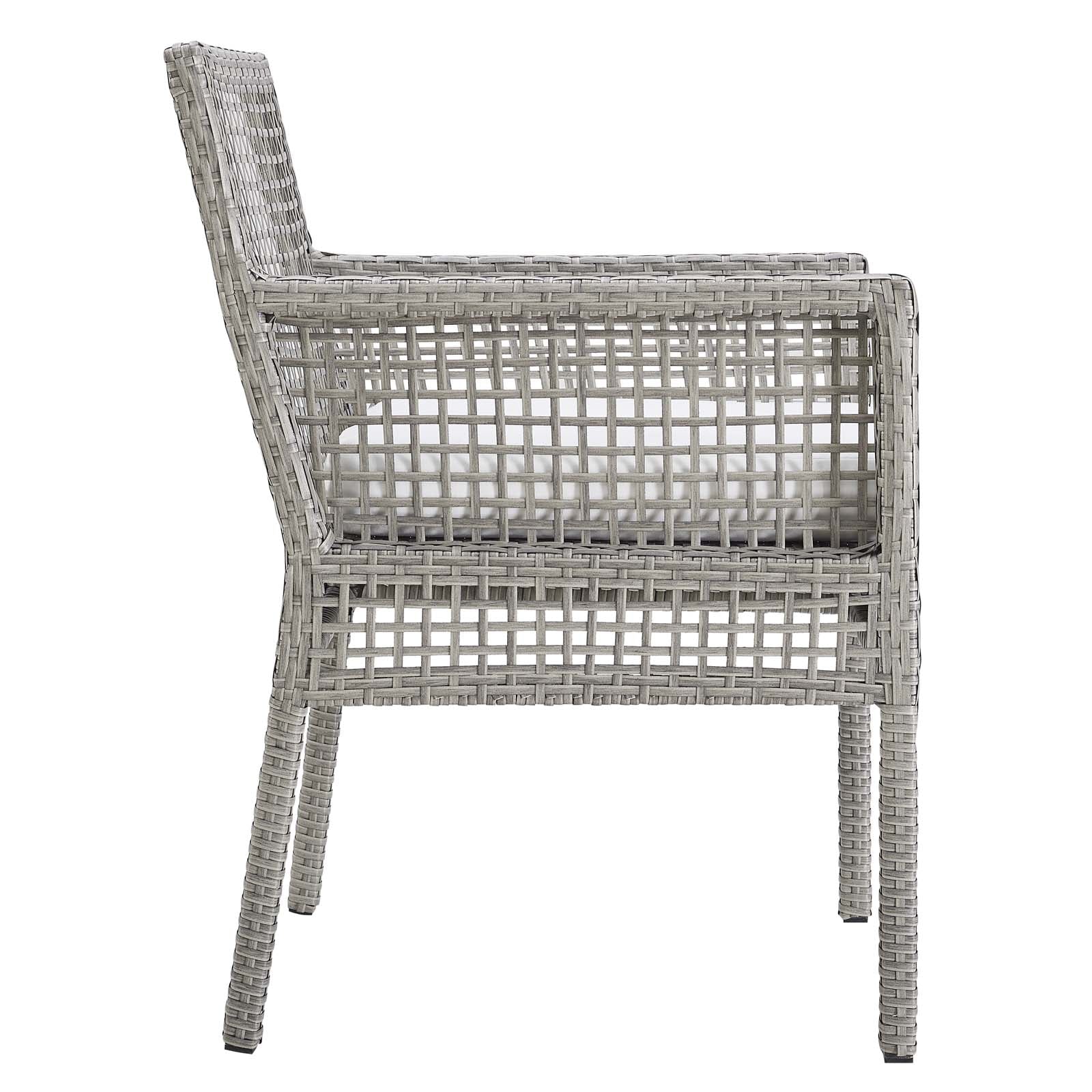 Aura Dining Armchair Outdoor Patio Wicker Rattan Set of 4 - East Shore Modern Home Furnishings