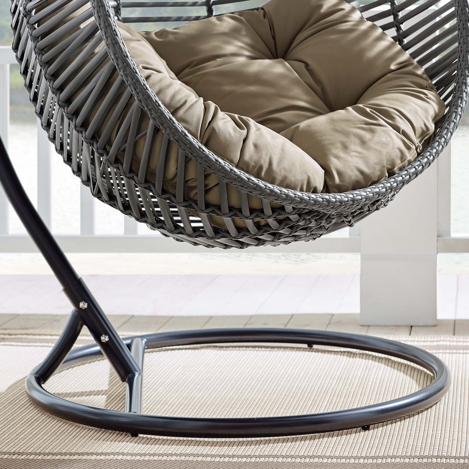 Garner Teardrop Outdoor Patio Swing Chair - East Shore Modern Home Furnishings