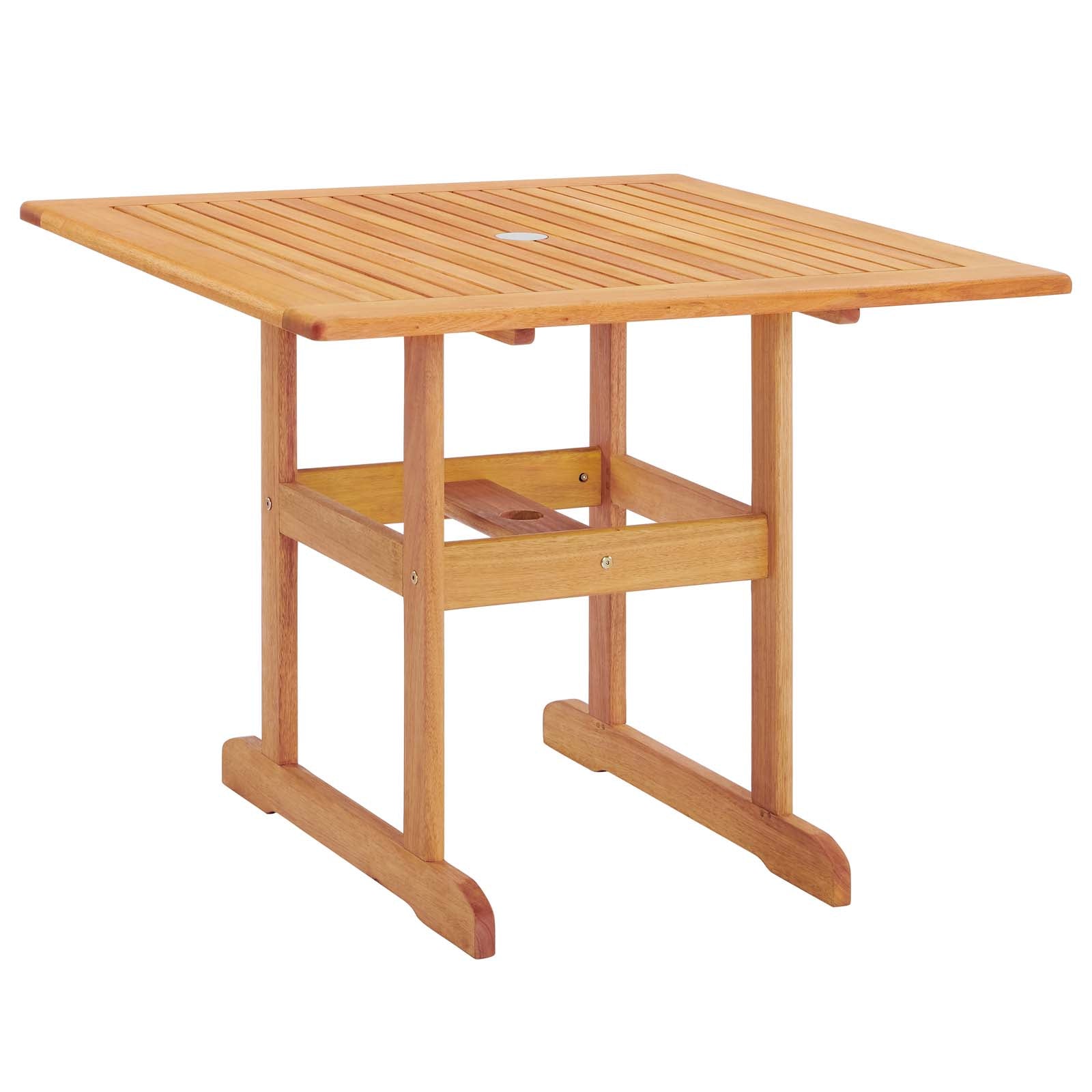 Hatteras 36" Square Outdoor Patio Eucalyptus Wood Dining Table - East Shore Modern Home Furnishings