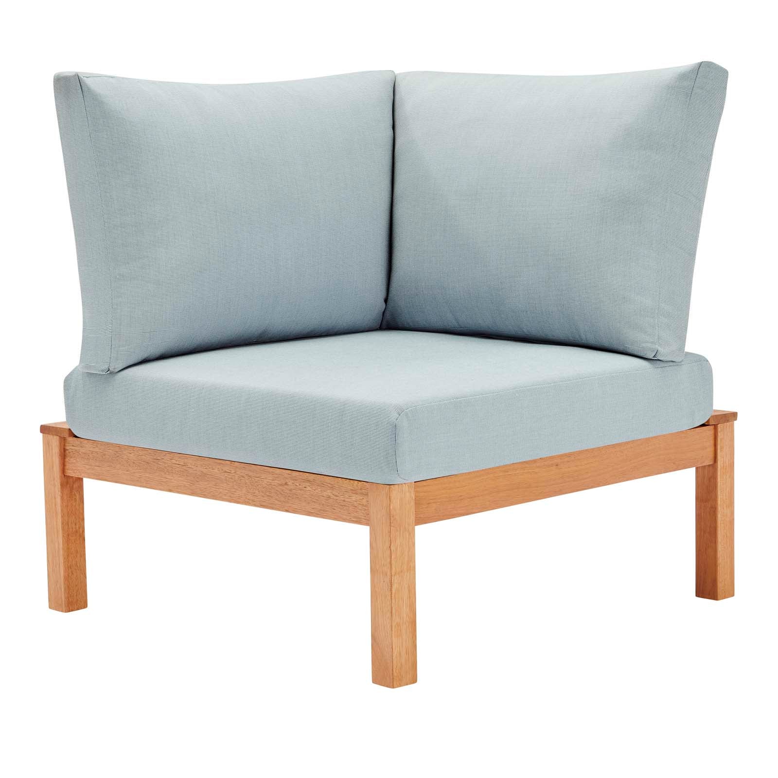 Freeport Karri Wood Sectional Sofa Outdoor Patio Corner Chair - East Shore Modern Home Furnishings
