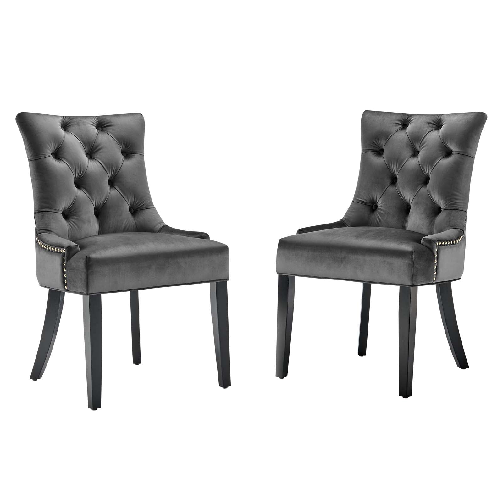 Regent Tufted Performance Velvet Dining Side Chairs - Set of 2 - East Shore Modern Home Furnishings