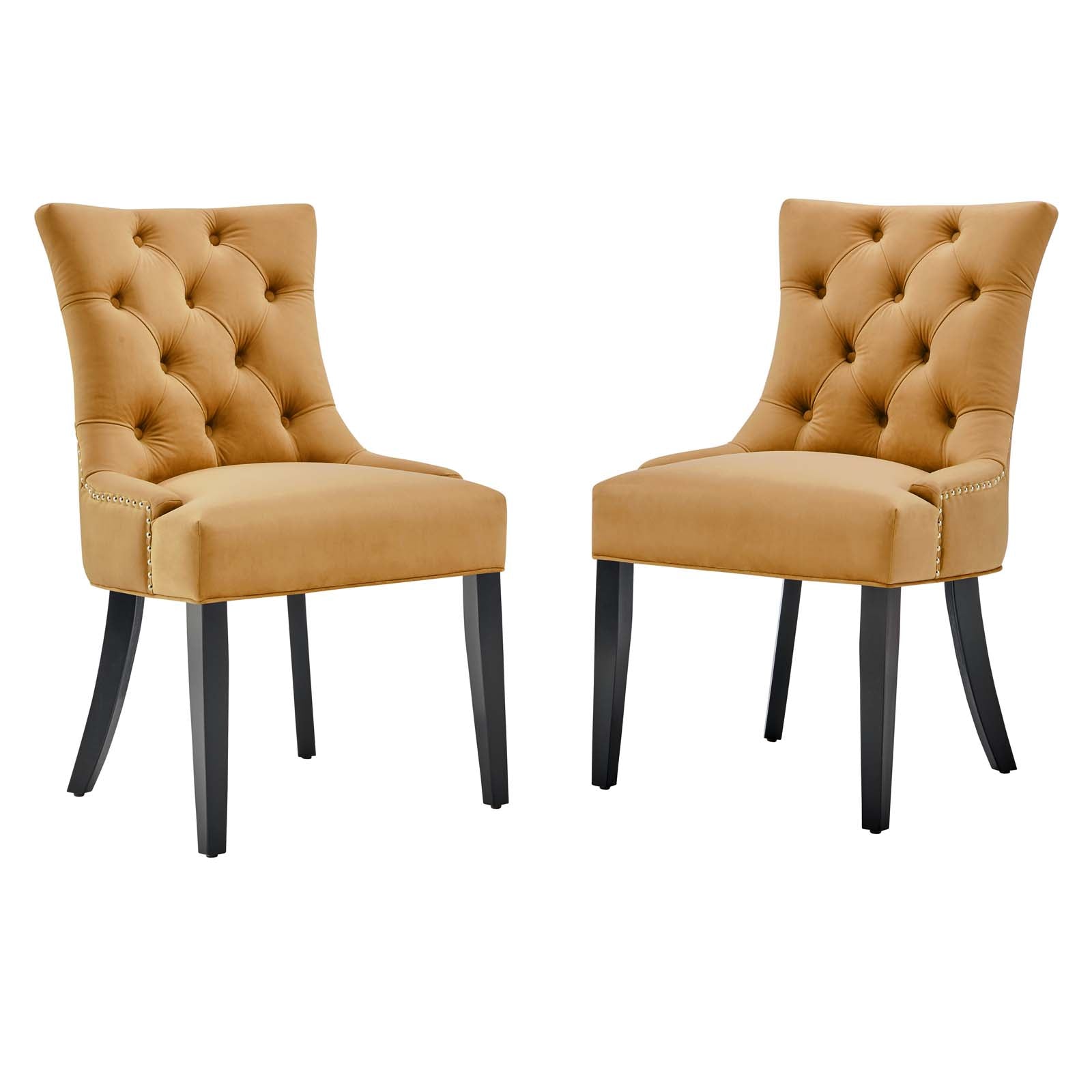 Regent Tufted Performance Velvet Dining Side Chairs - Set of 2 - East Shore Modern Home Furnishings