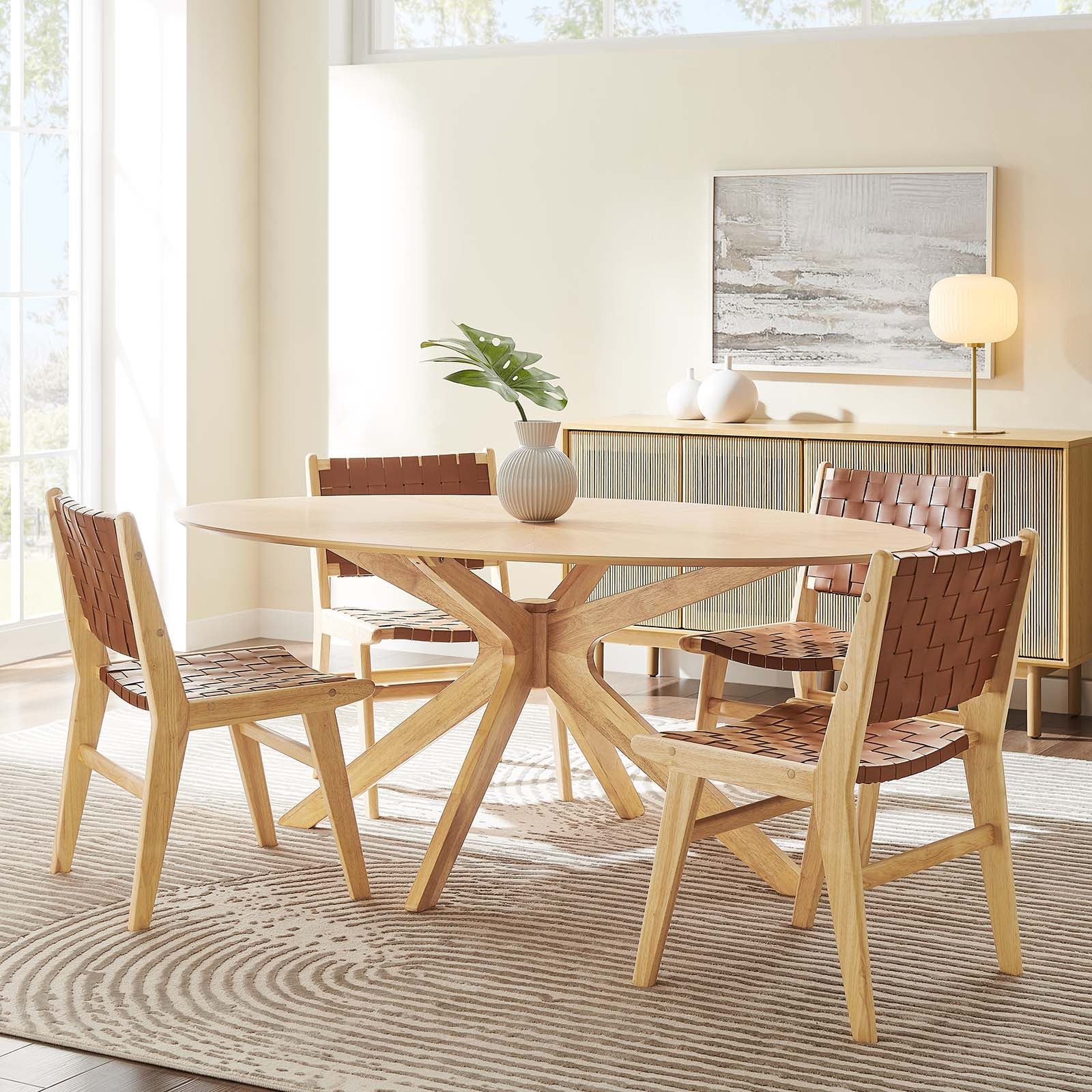 Crossroads 71" Oval Wood Dining Table - East Shore Modern Home Furnishings