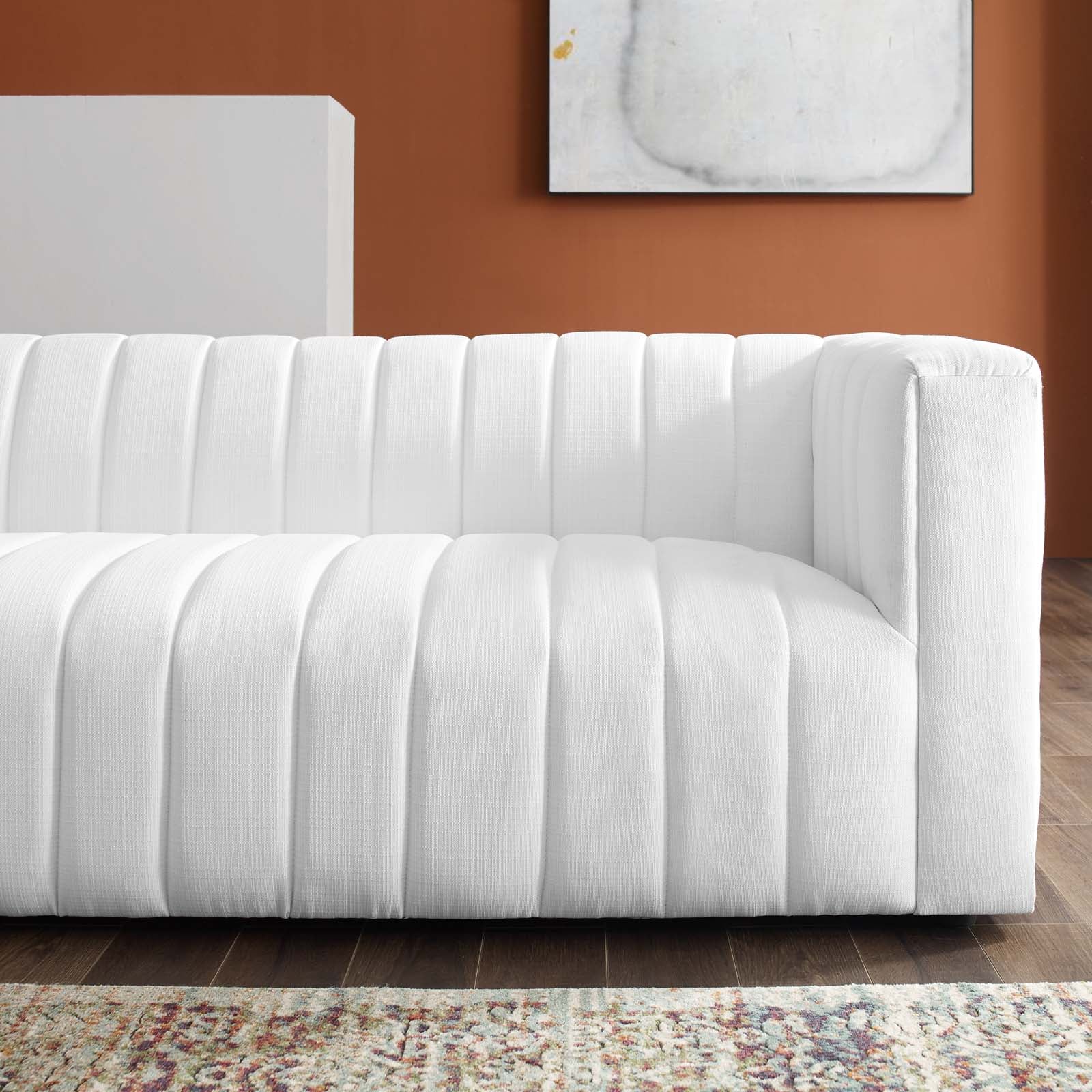 Reflection Channel Tufted Upholstered Fabric Sofa - East Shore Modern Home Furnishings