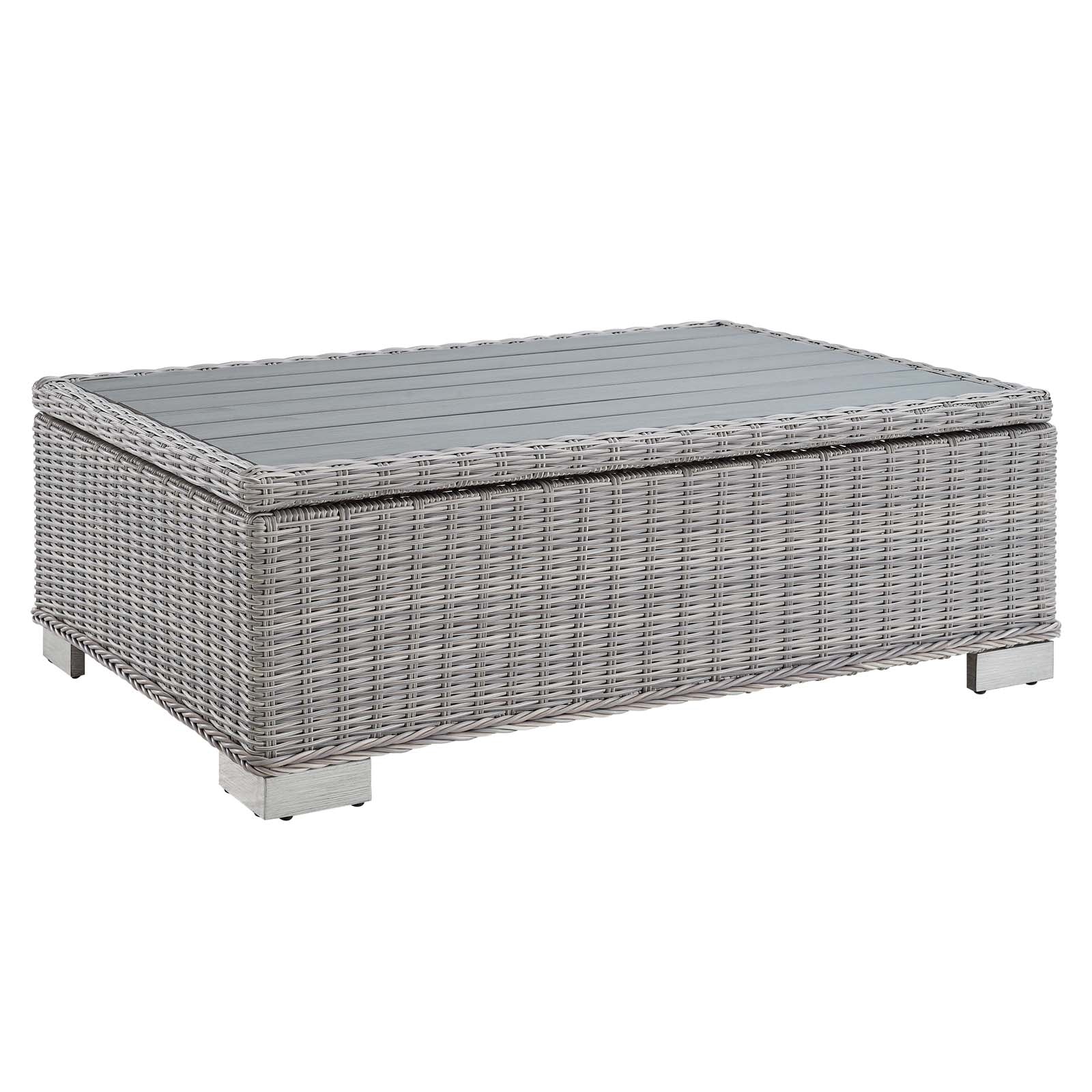 Conway 45" Outdoor Patio Wicker Rattan Coffee Table - East Shore Modern Home Furnishings