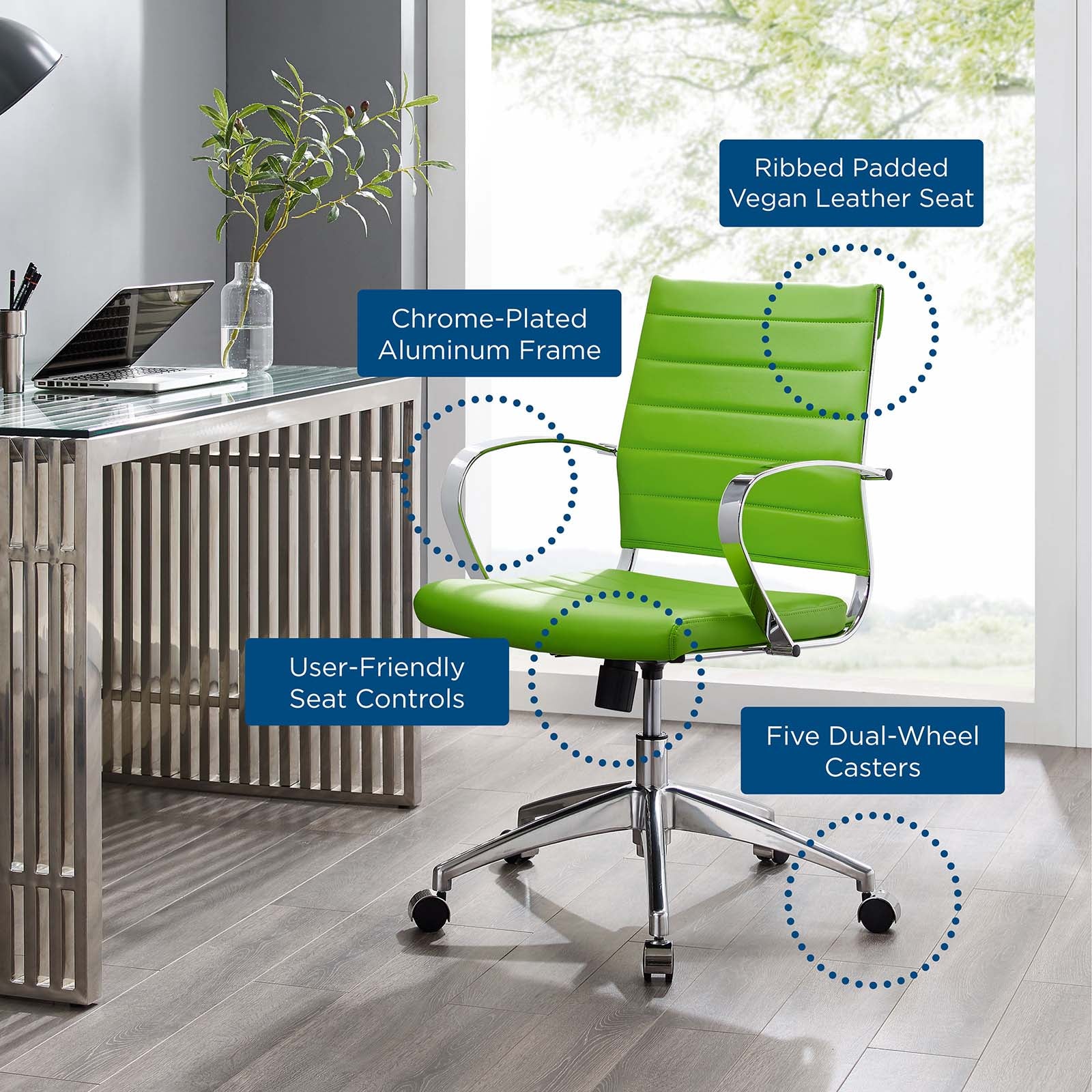 Jive Mid Back Office Chair - East Shore Modern Home Furnishings