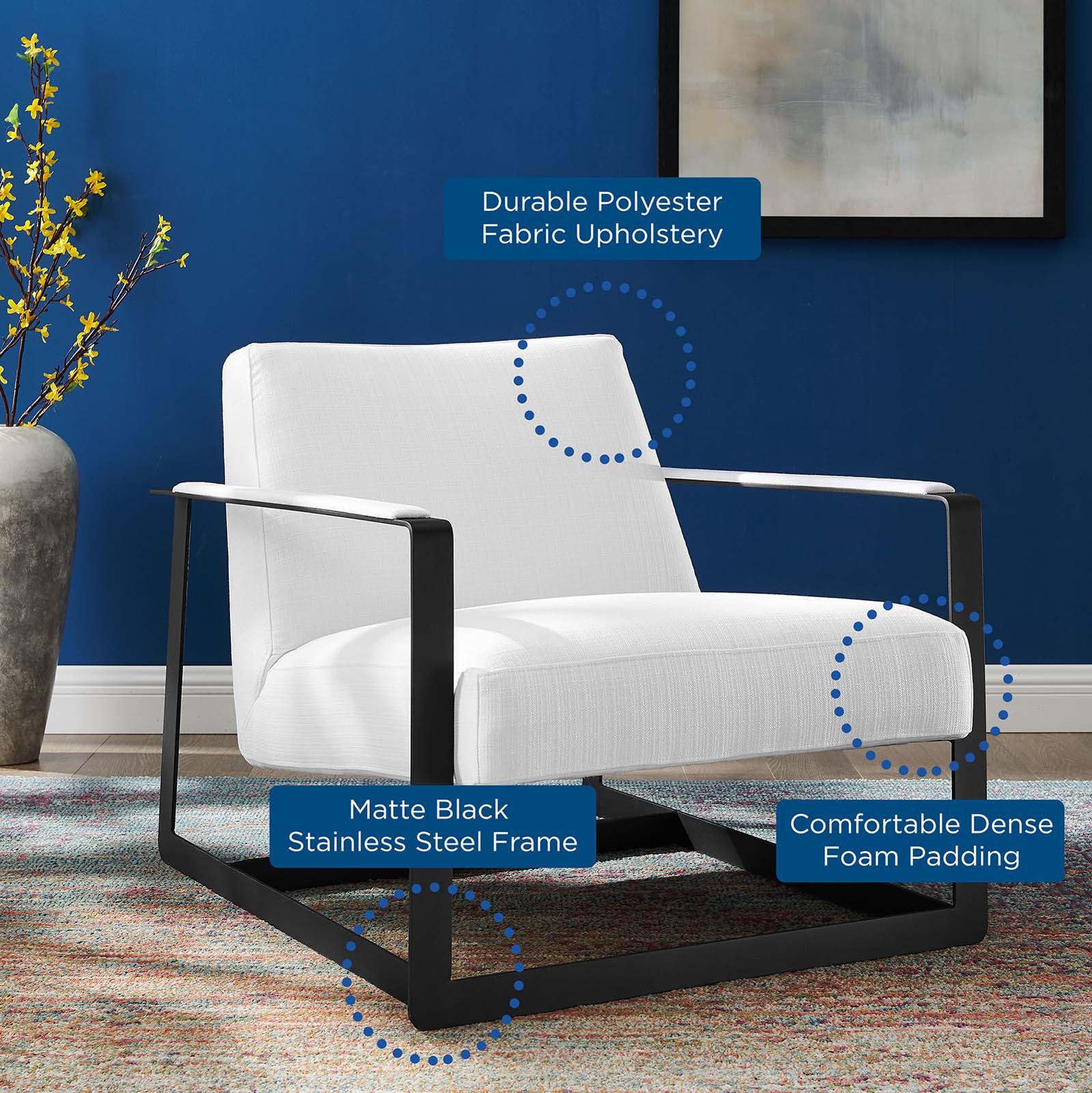 Seg Upholstered Accent Chair - East Shore Modern Home Furnishings