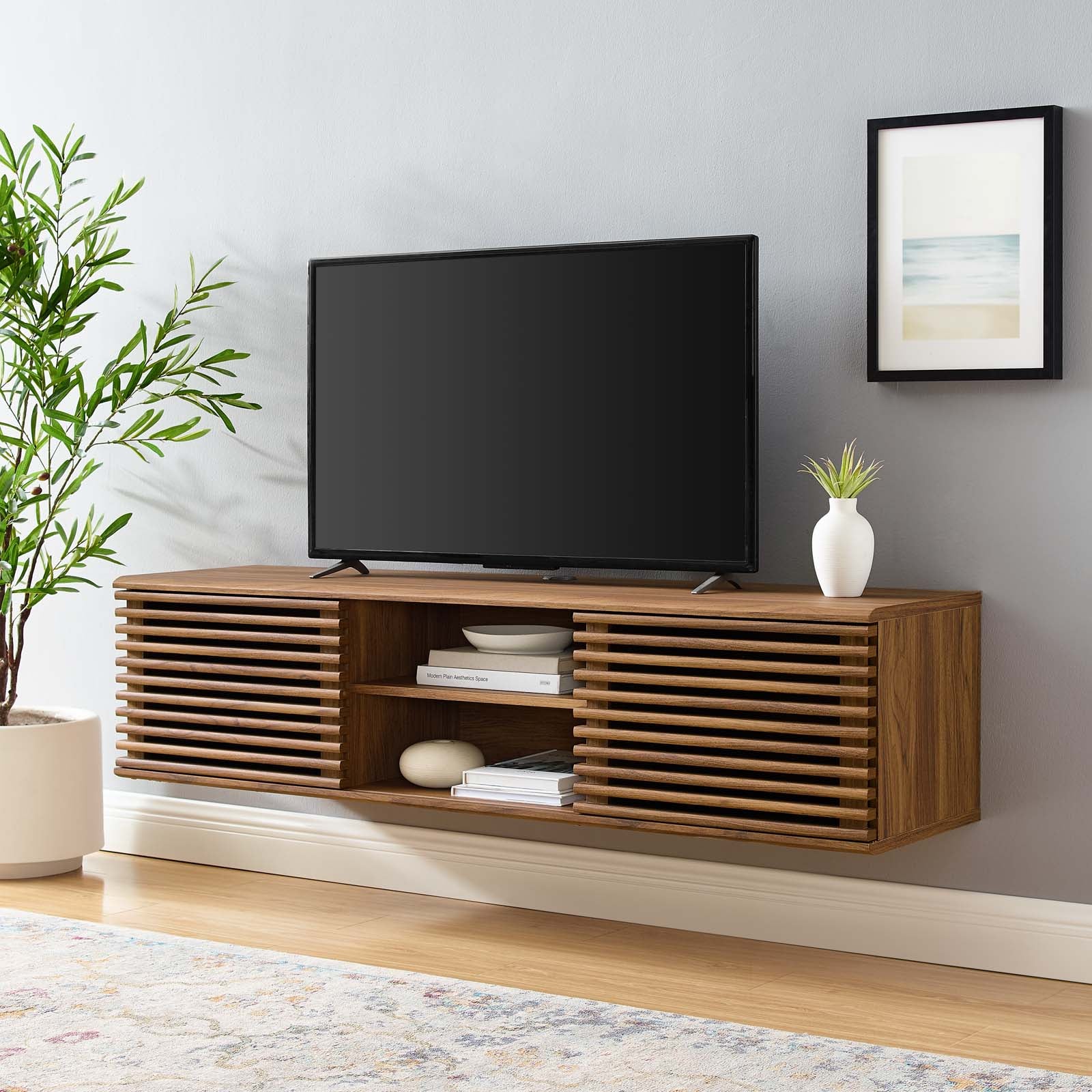 Render 60" Wall-Mount Media Console TV Stand - East Shore Modern Home Furnishings