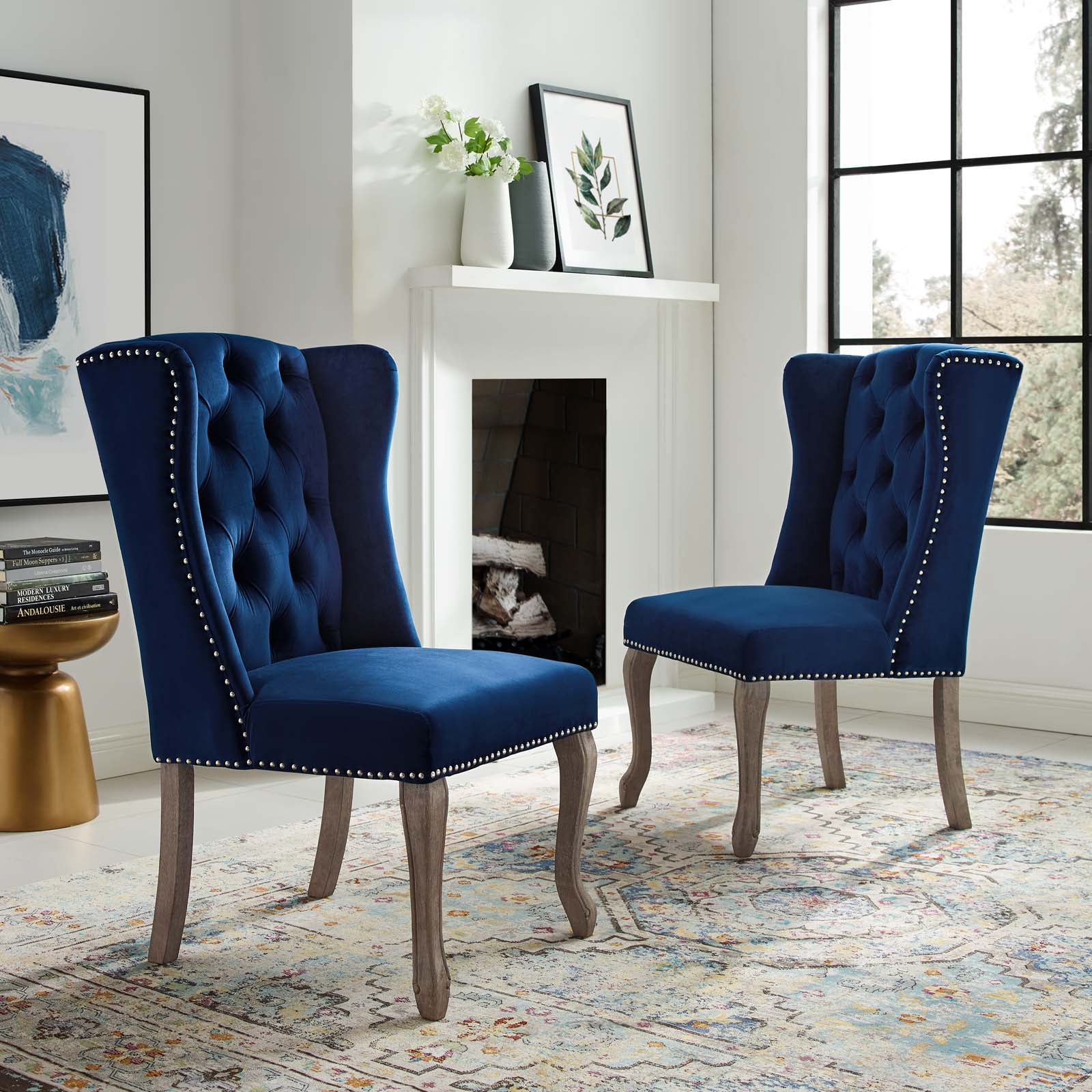 Apprise Side Chair Performance Velvet Set of 2 - East Shore Modern Home Furnishings