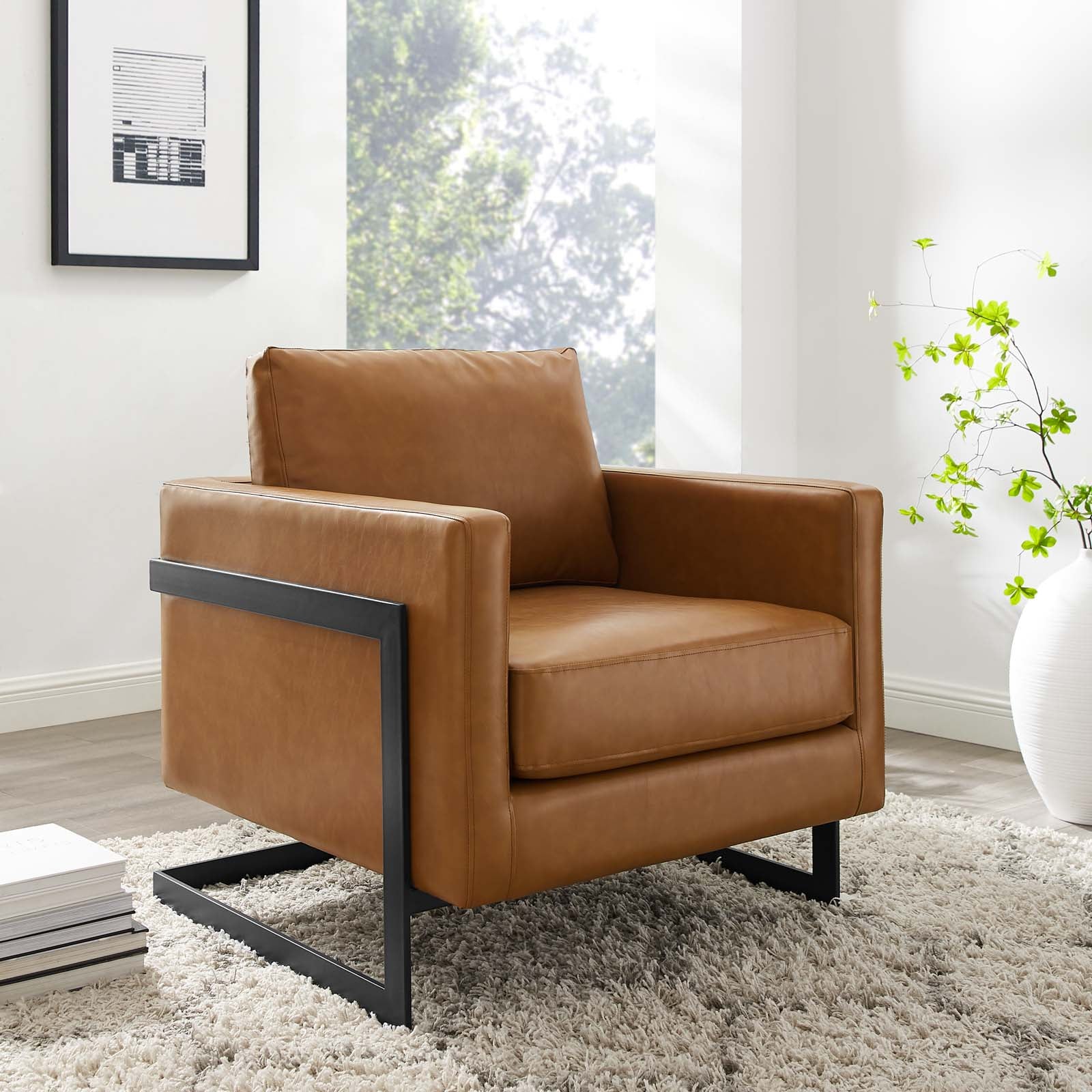 Posse Vegan Leather Accent Chair - East Shore Modern Home Furnishings