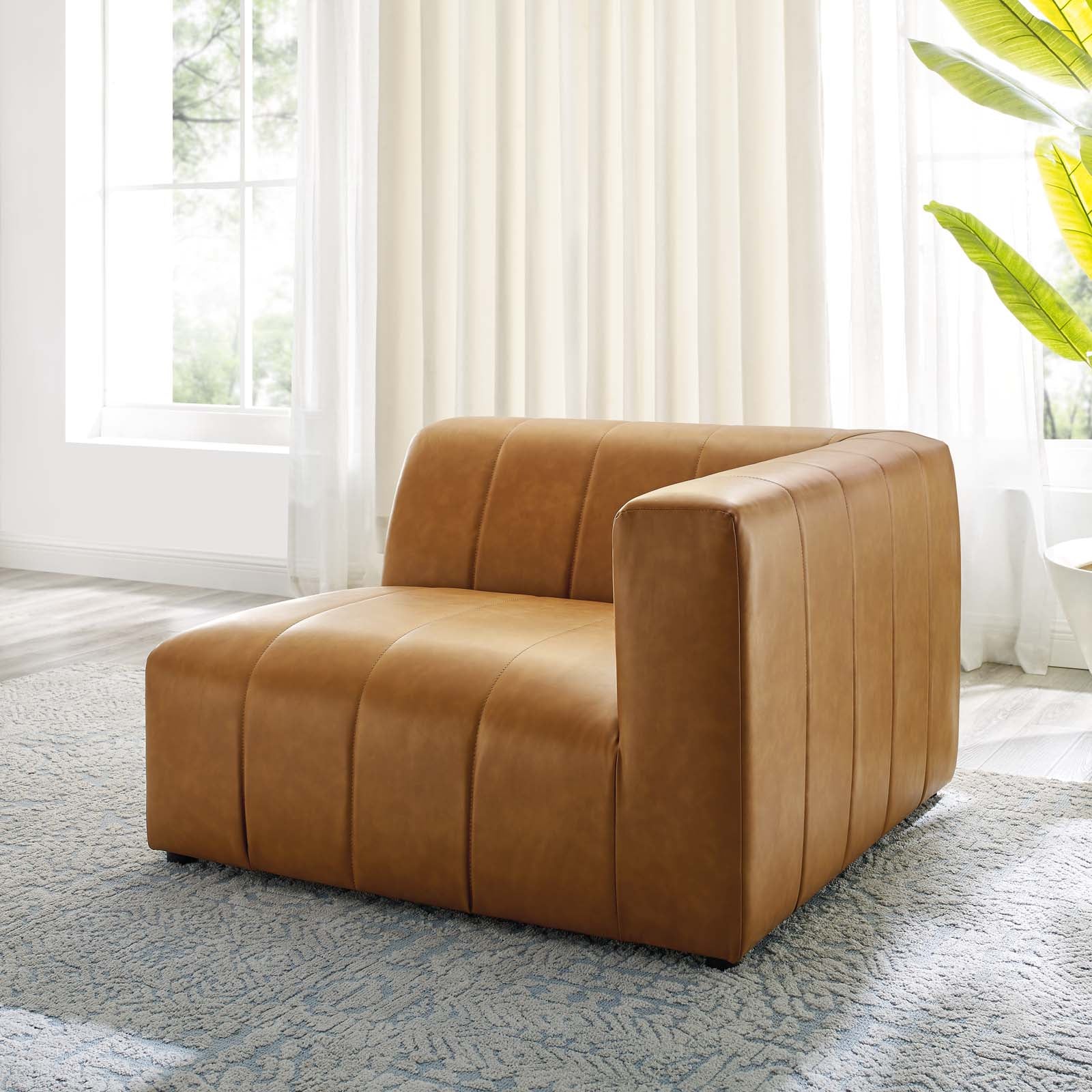 Bartlett Vegan Leather Right-Arm Chair - East Shore Modern Home Furnishings