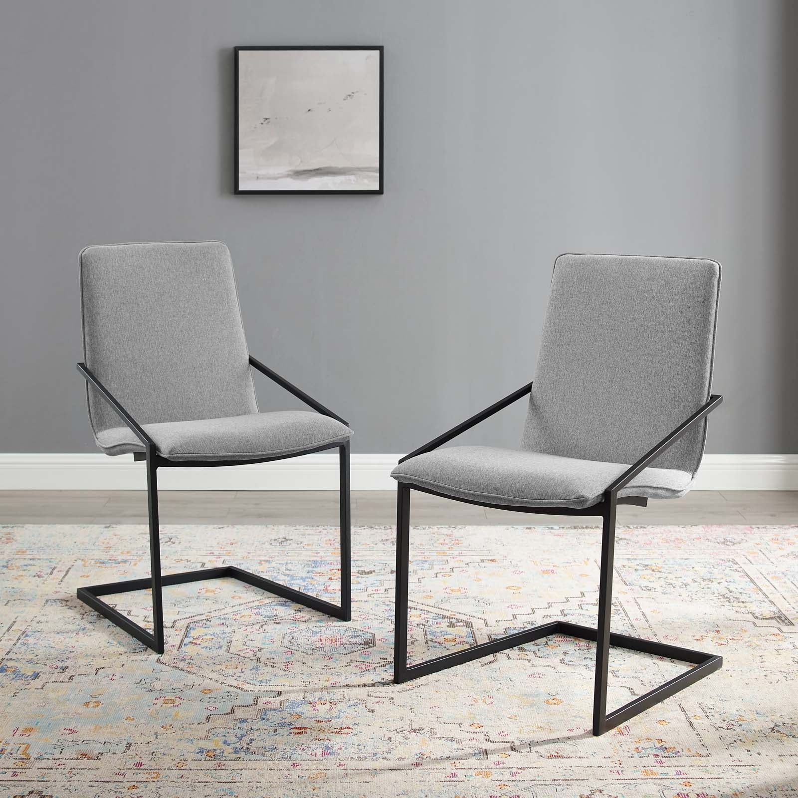 Pitch Dining Armchair Upholstered Fabric Set of 2 - East Shore Modern Home Furnishings