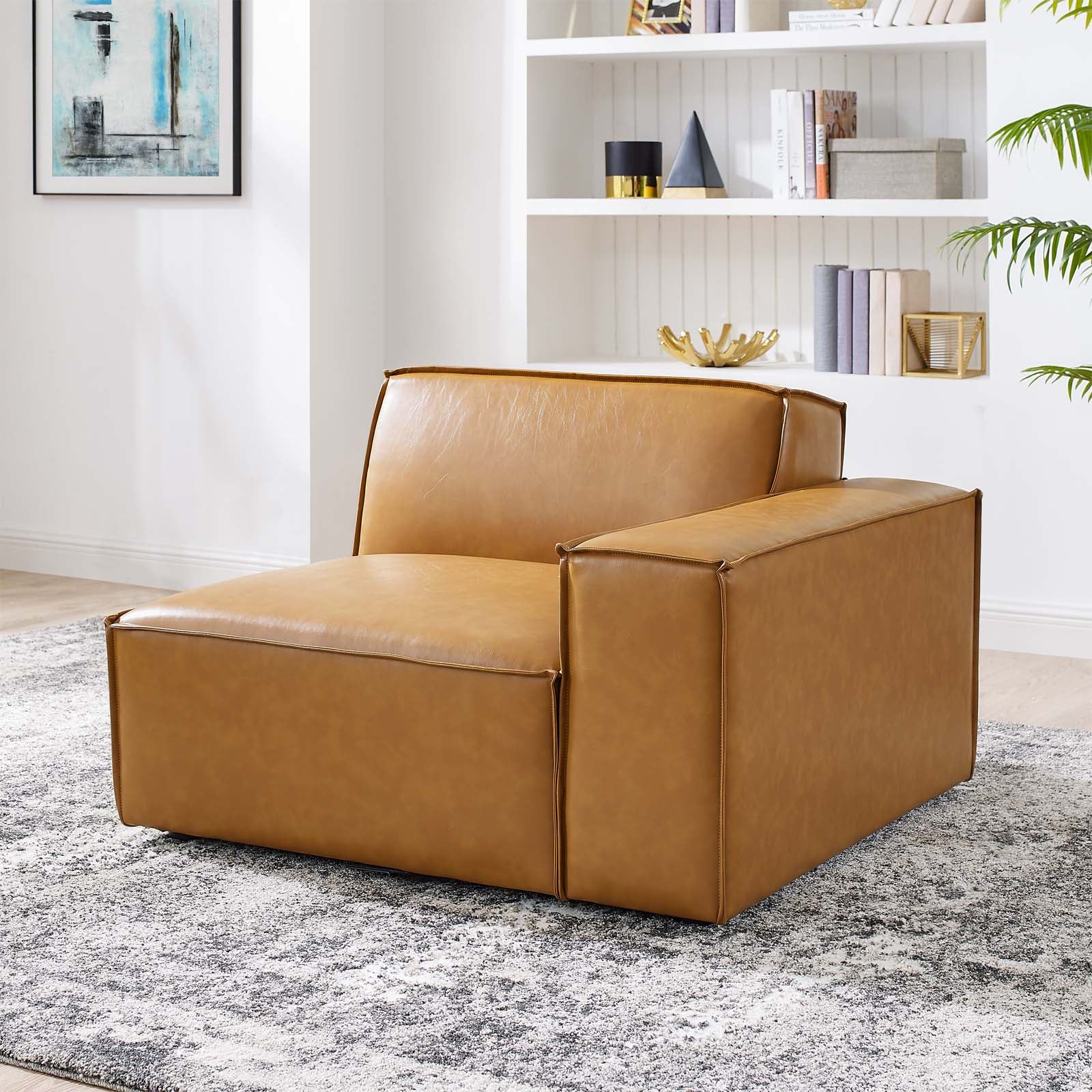 Restore Left-Arm Vegan Leather Sectional Sofa Chair - East Shore Modern Home Furnishings