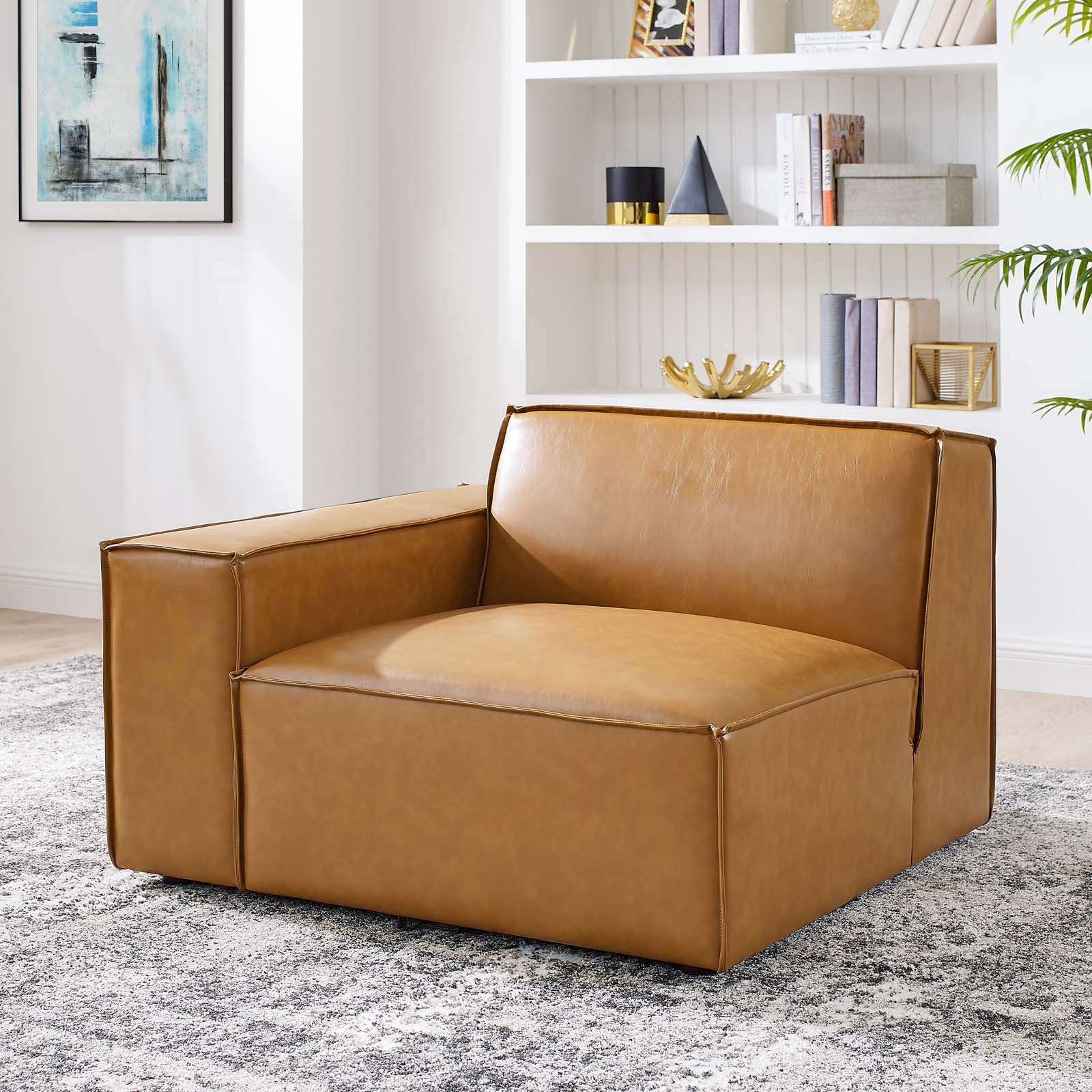 Restore Right-Arm Vegan Leather Sectional Sofa Chair - East Shore Modern Home Furnishings