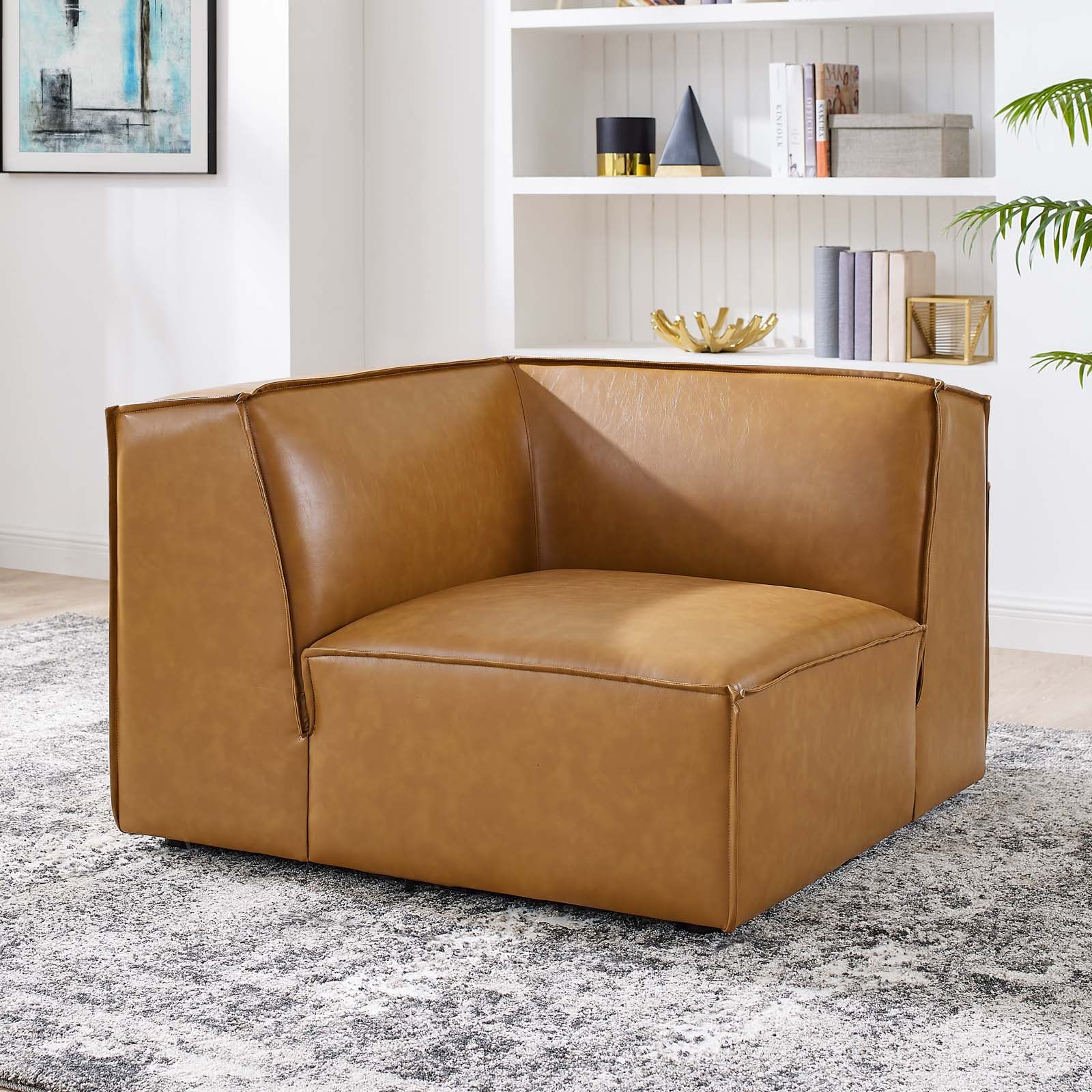Restore Vegan Leather Sectional Sofa Corner Chair - East Shore Modern Home Furnishings