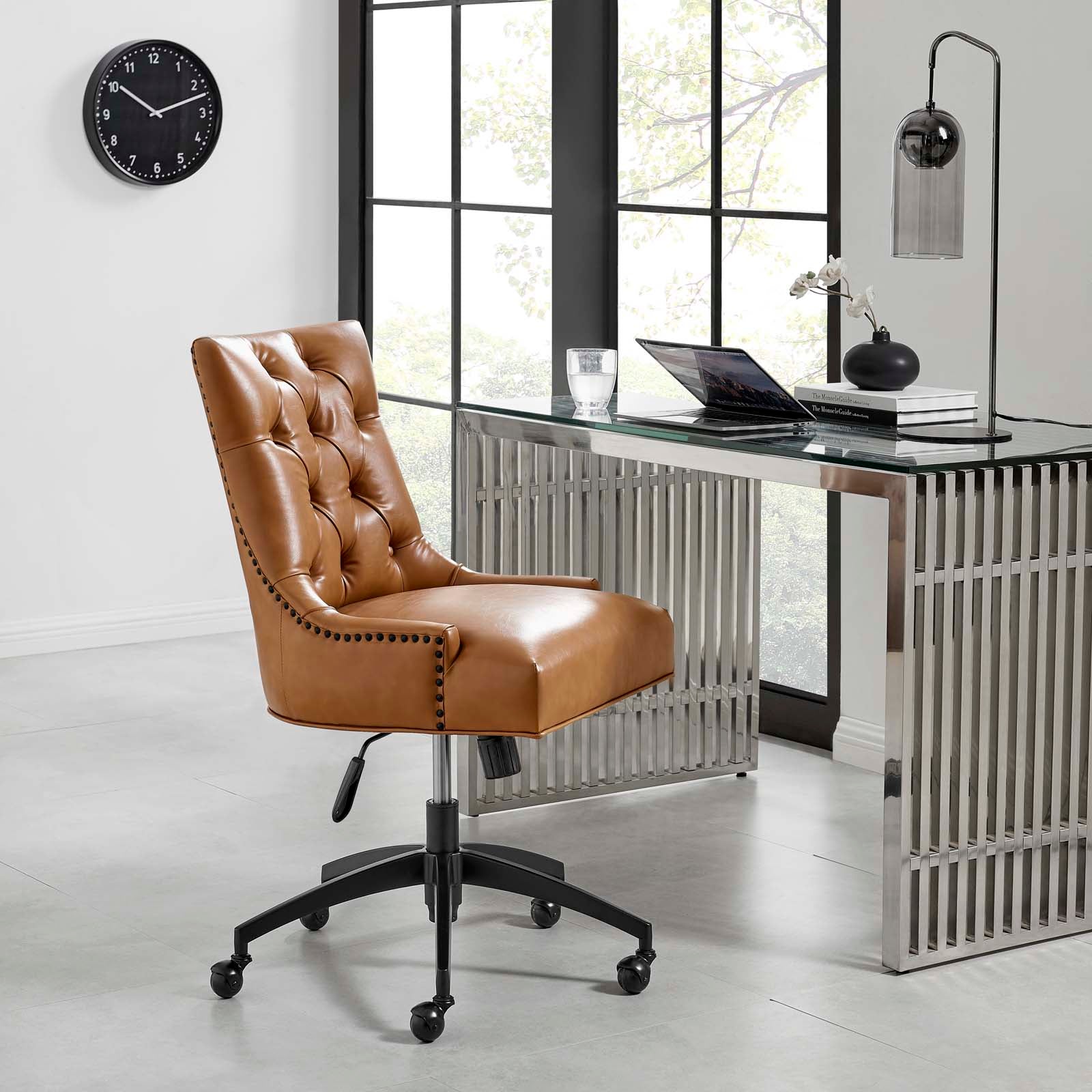 Regent Tufted Vegan Leather Office Chair - East Shore Modern Home Furnishings