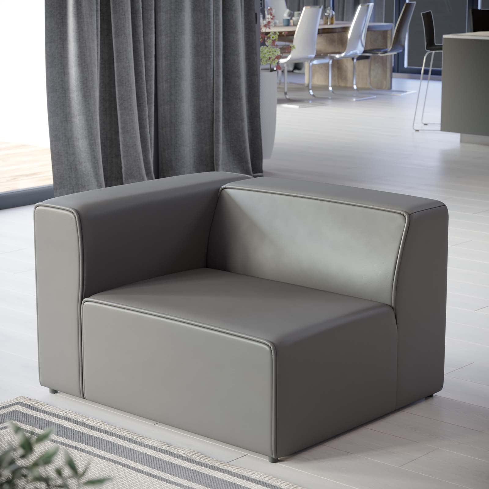 Mingle Vegan Leather Left-Arm Chair - East Shore Modern Home Furnishings